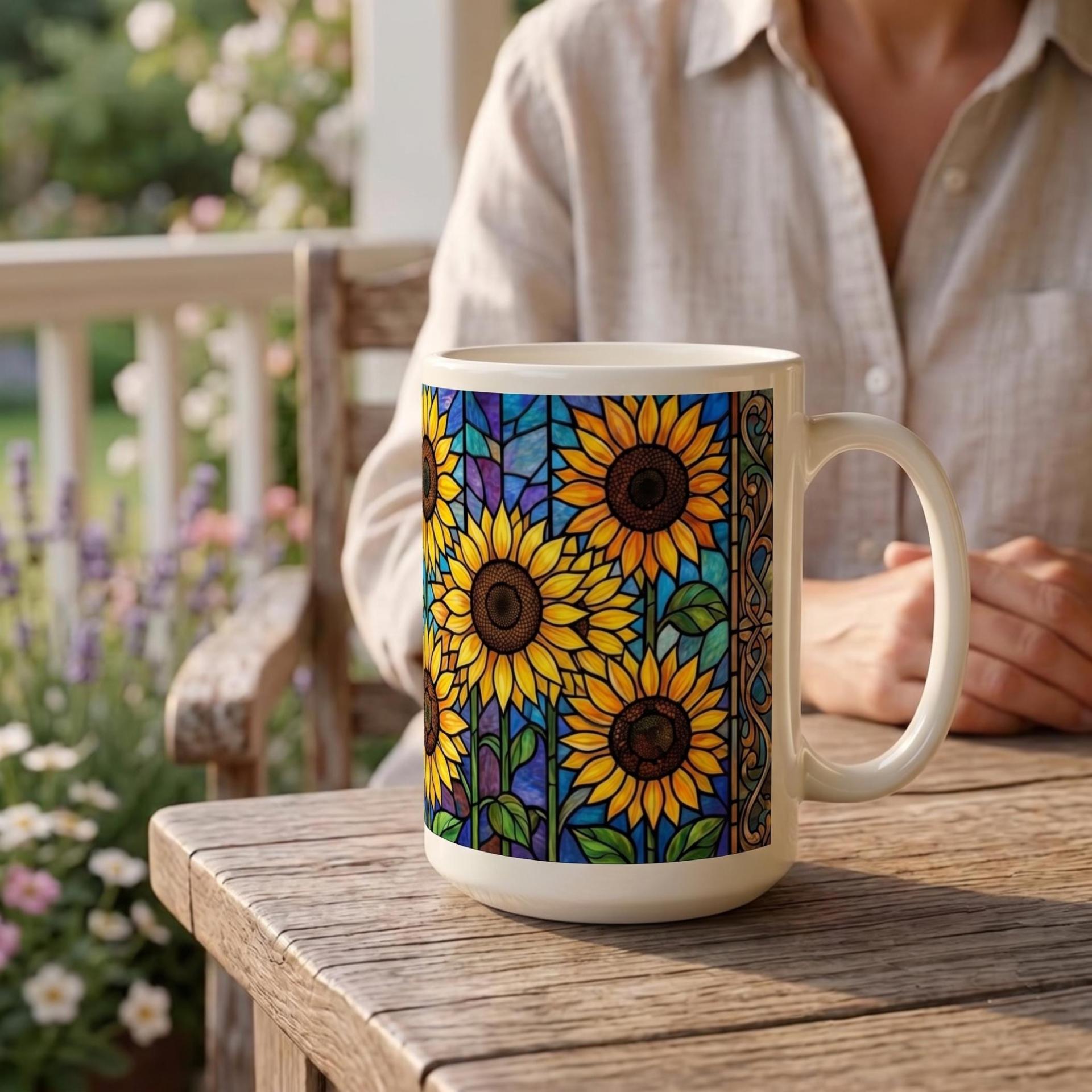 Sunflower Cups Set - Large and Small Mugs