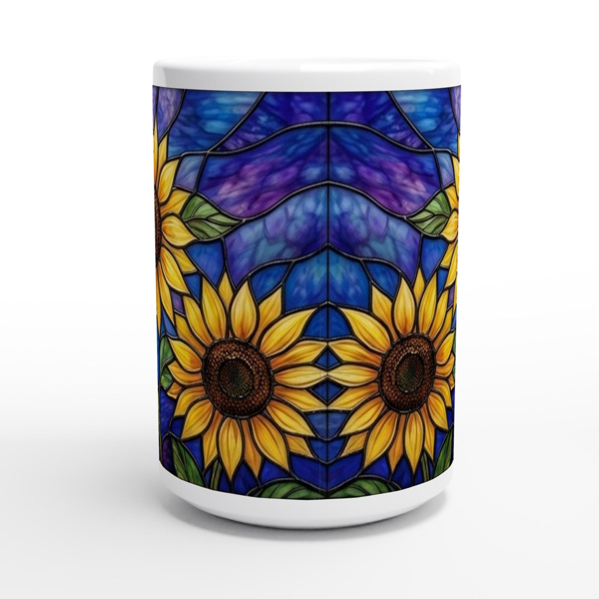 Sunflower Cups Set -  Large and Small Ceramic Mugs