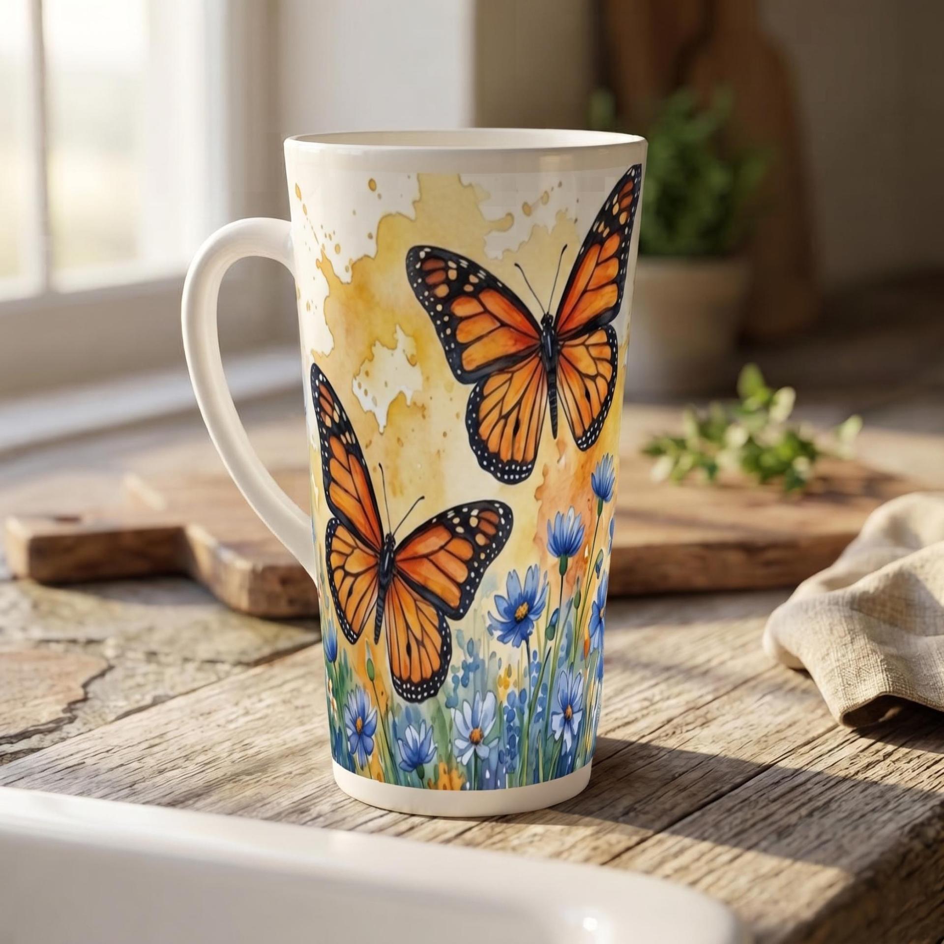 Latte 17oz Ceramic Mug - Coffee or Tea Cup, Extra Tall