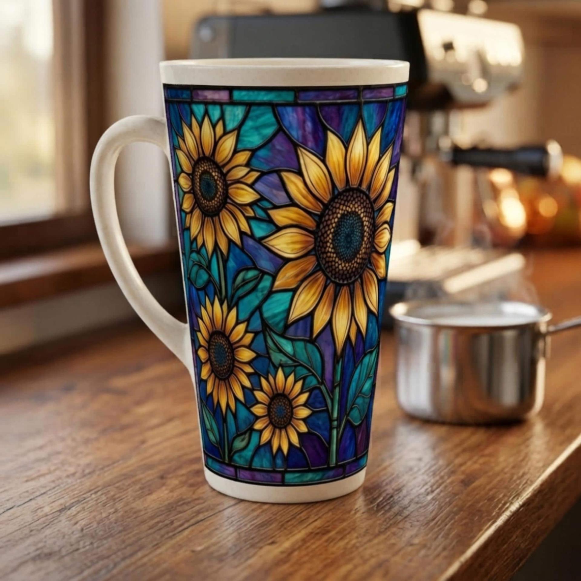 Latte 17oz Ceramic Mug - Coffee or Tea Cup, Extra Tall