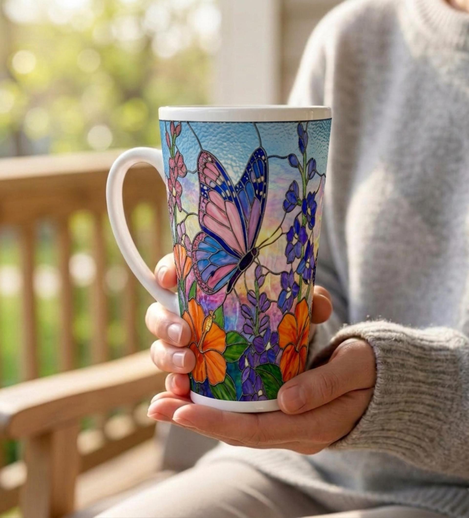 Latte 17oz Ceramic Mug - Coffee or Tea Cup, Extra Tall