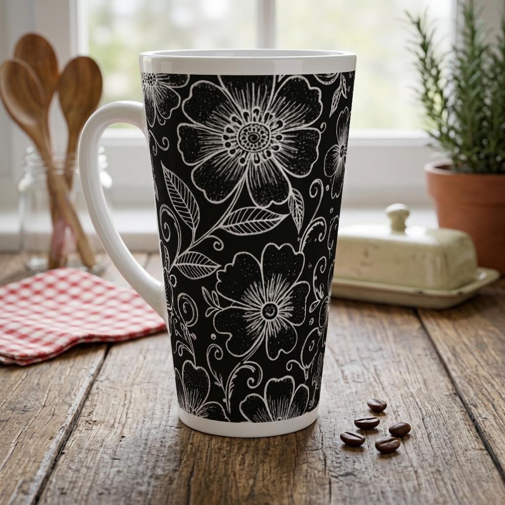Latte 17oz Ceramic Mug - Coffee or Tea Cup, Extra Tall