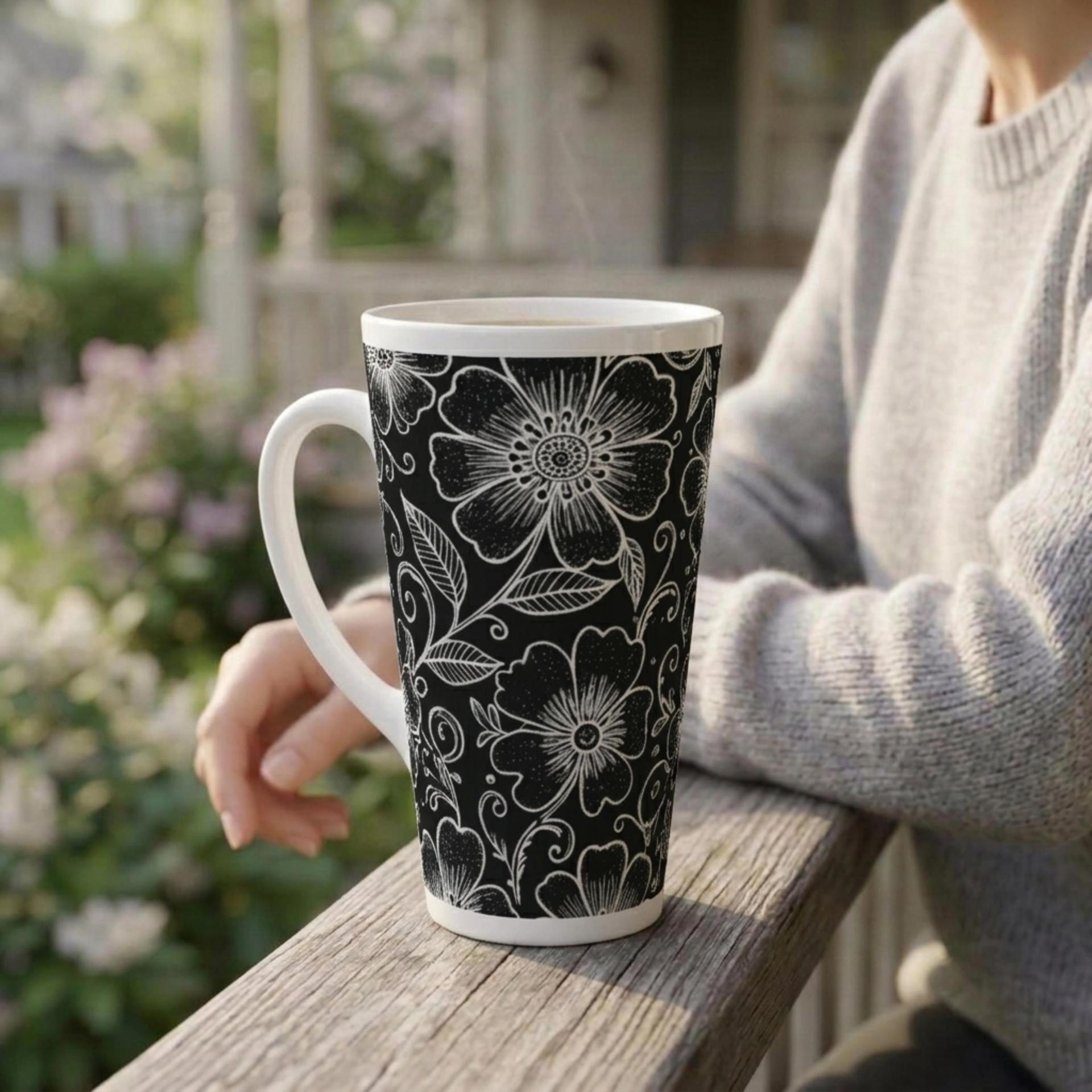 Latte 17oz Ceramic Mug - Coffee or Tea Cup, Extra Tall