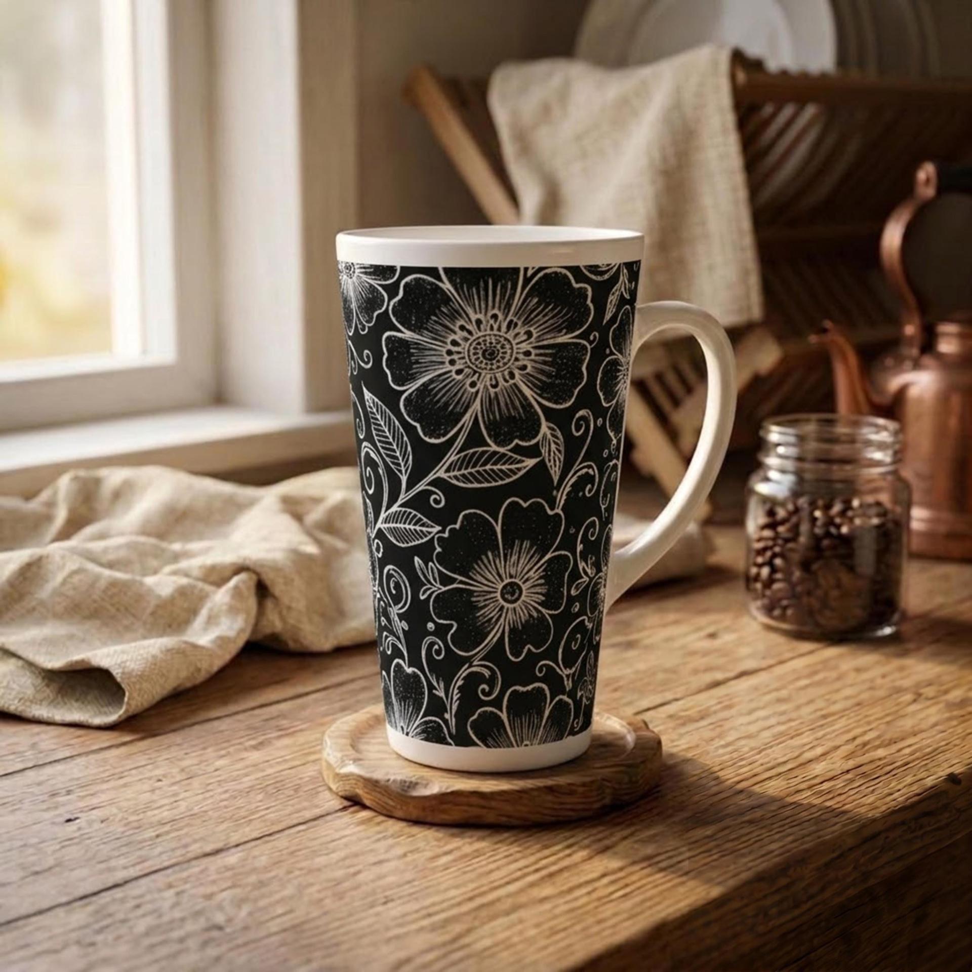 Latte 17oz Ceramic Mug - Coffee or Tea Cup, Extra Tall