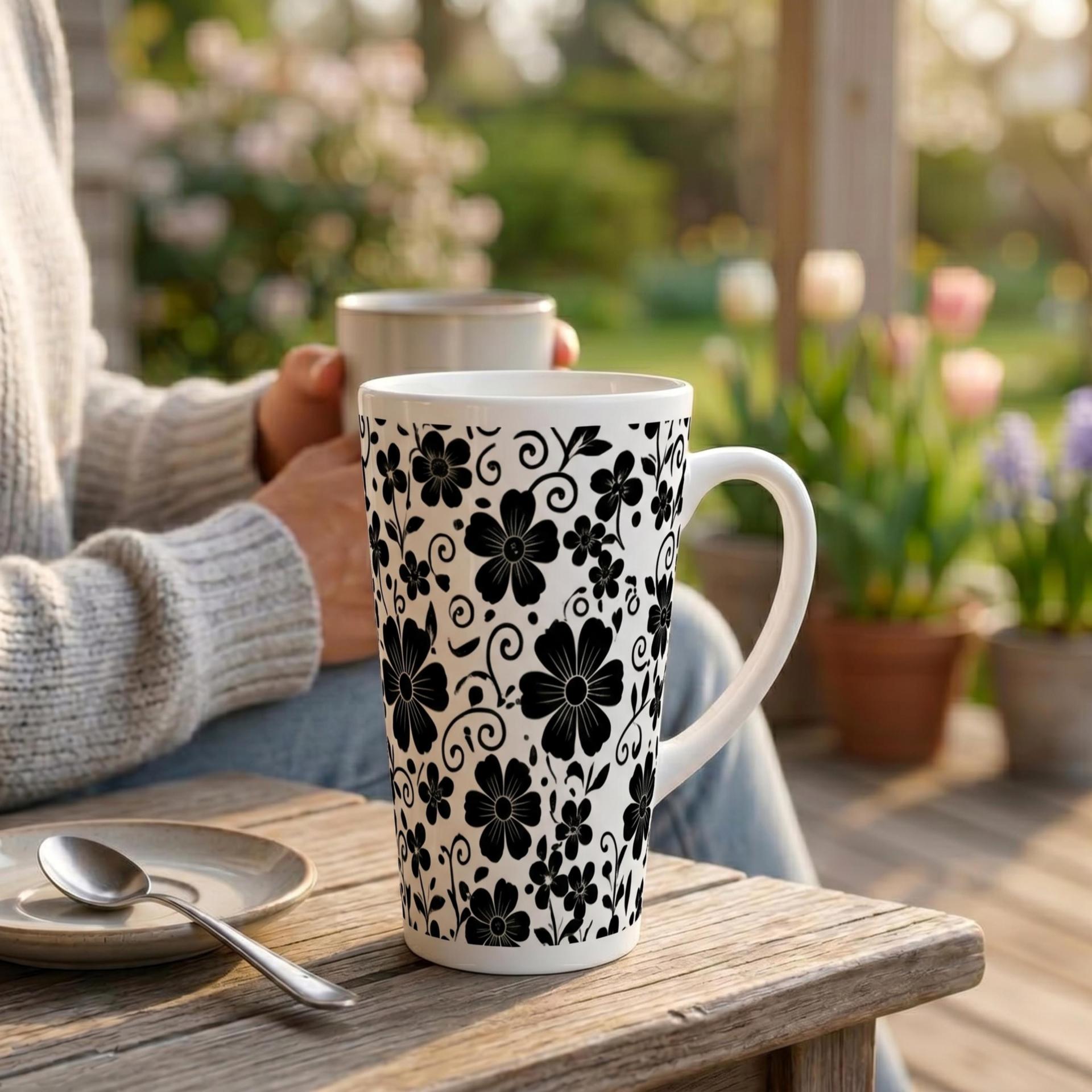 Latte 17oz Ceramic Mug - Coffee or Tea Cup, Extra Tall