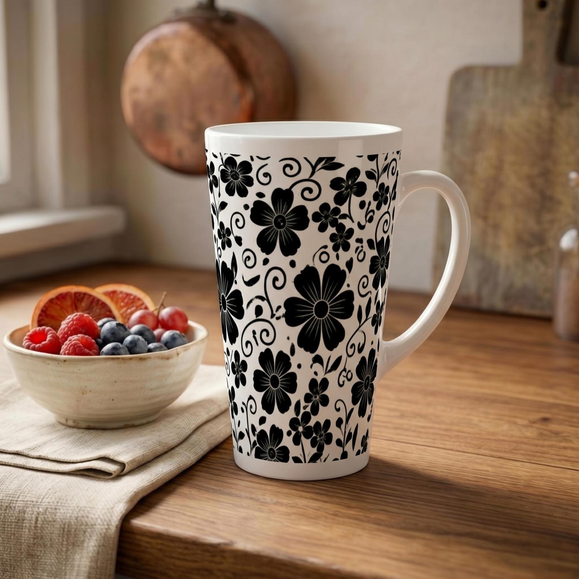 Latte 17oz Ceramic Mug - Coffee or Tea Cup, Extra Tall