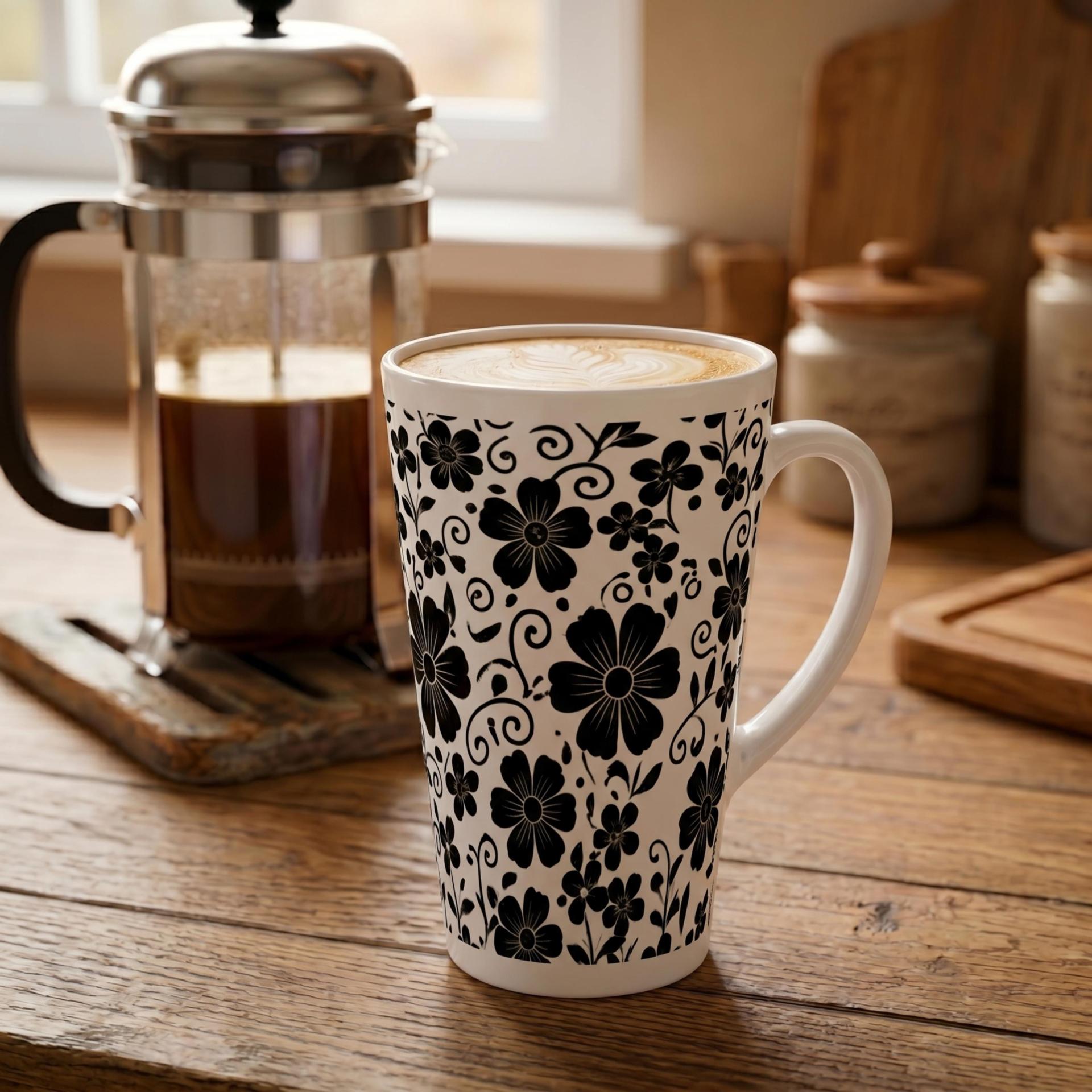 Latte 17oz Ceramic Mug - Coffee or Tea Cup, Extra Tall