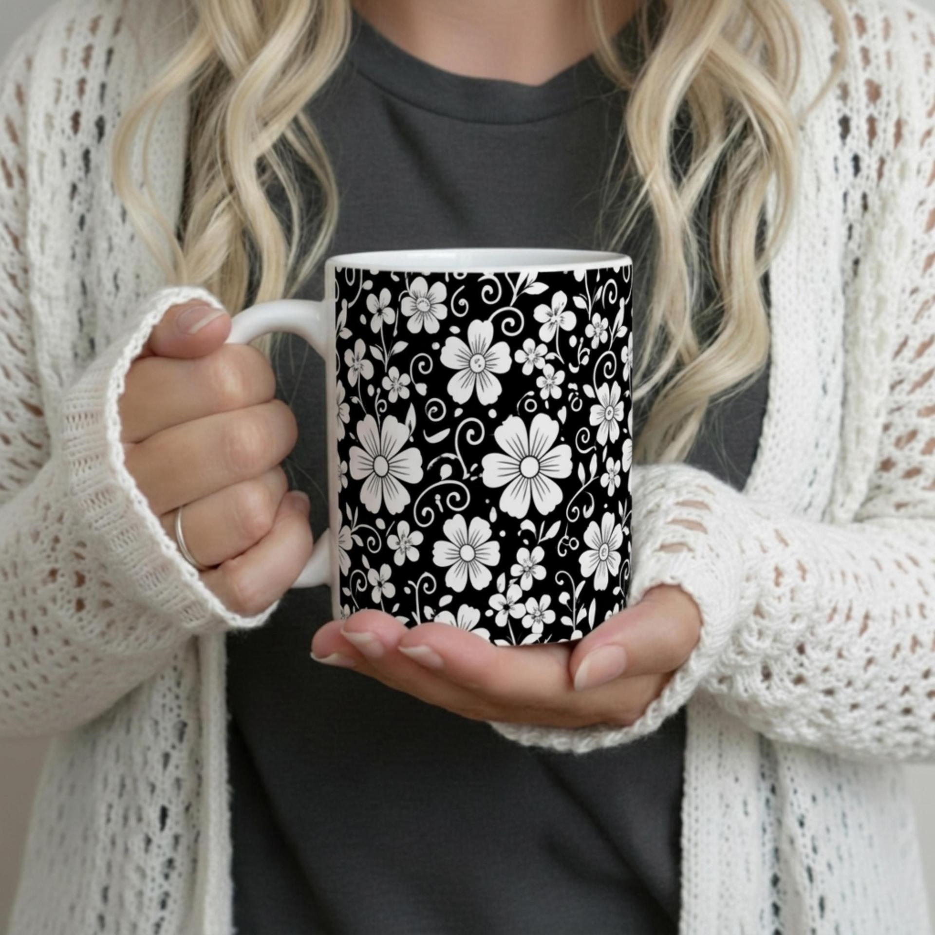 Floral Cups -  Large and Small Ceramic Mugs