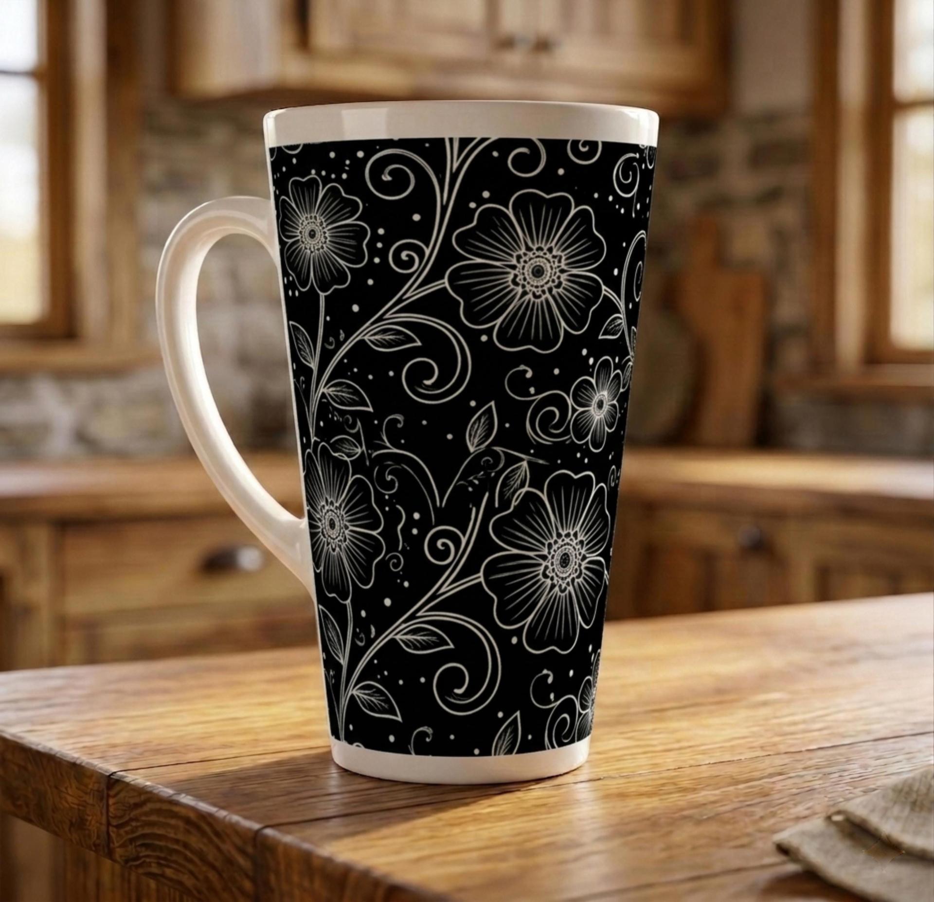 Latte 17oz Ceramic Mug - Coffee or Tea Cup, Extra Tall