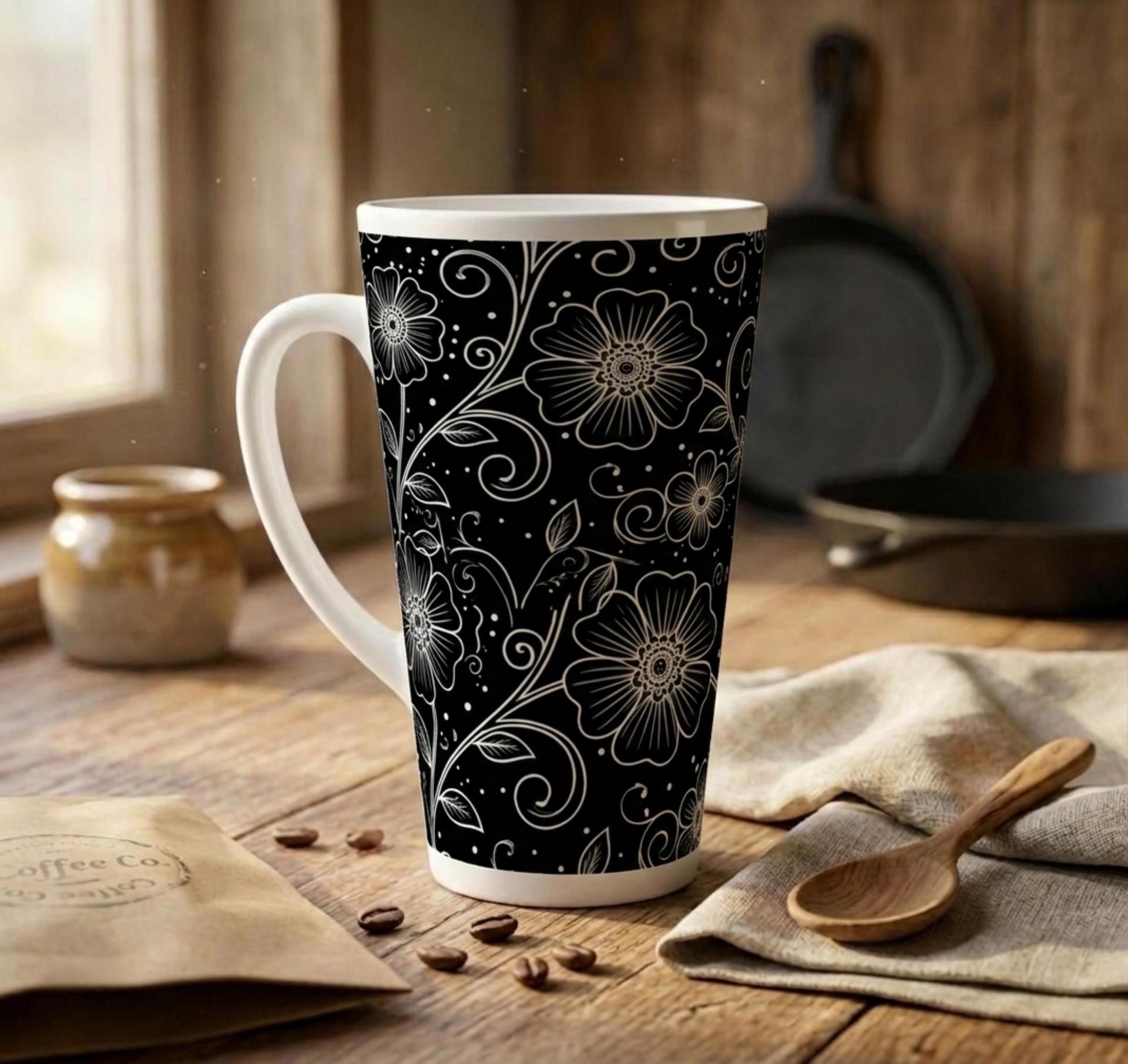Latte 17oz Ceramic Mug - Coffee or Tea Cup, Extra Tall