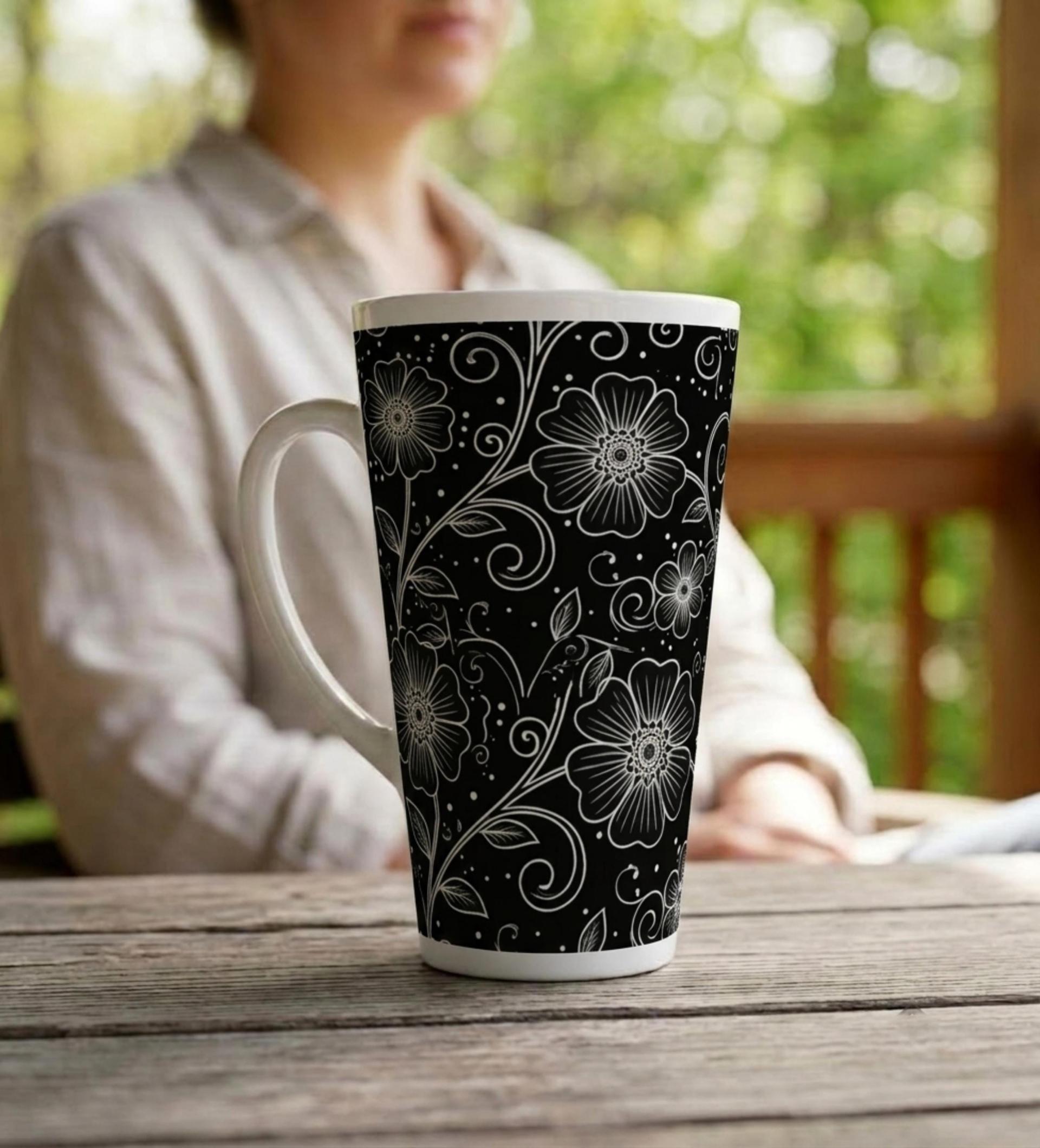 Latte 17oz Ceramic Mug - Coffee or Tea Cup, Extra Tall
