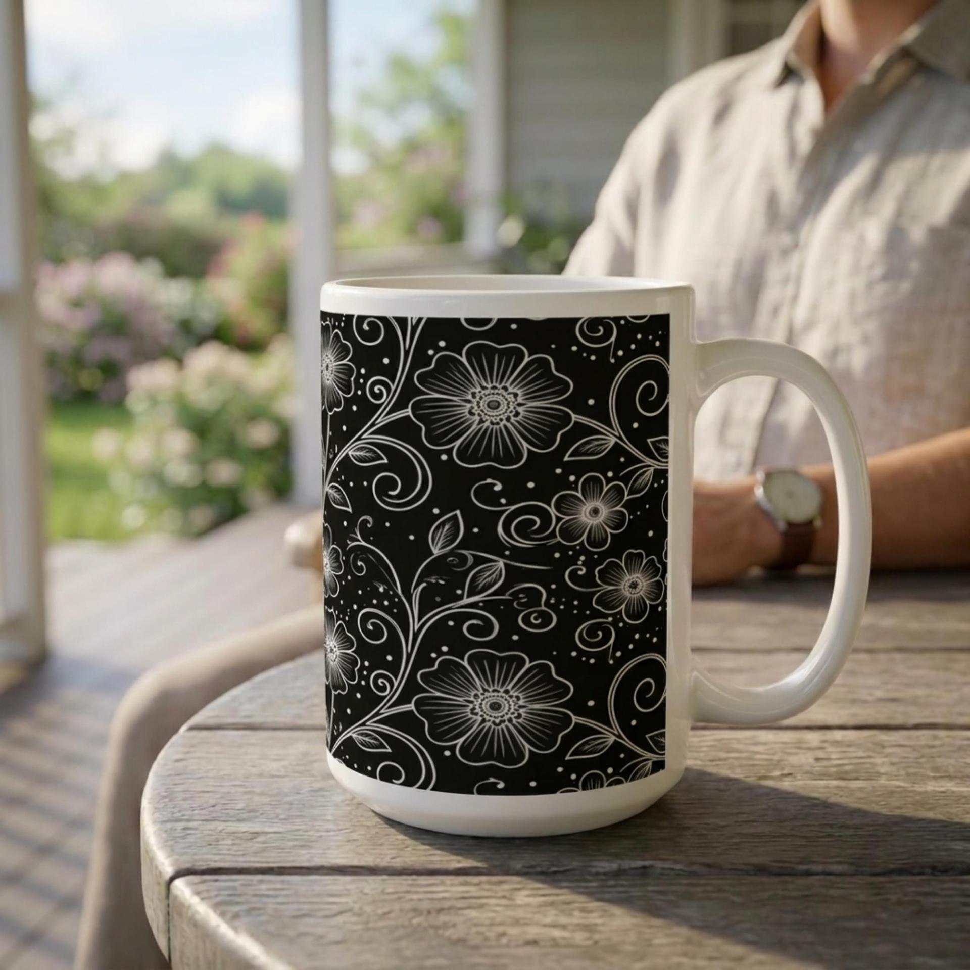 Floral Cups -  Large and Small Ceramic Mugs