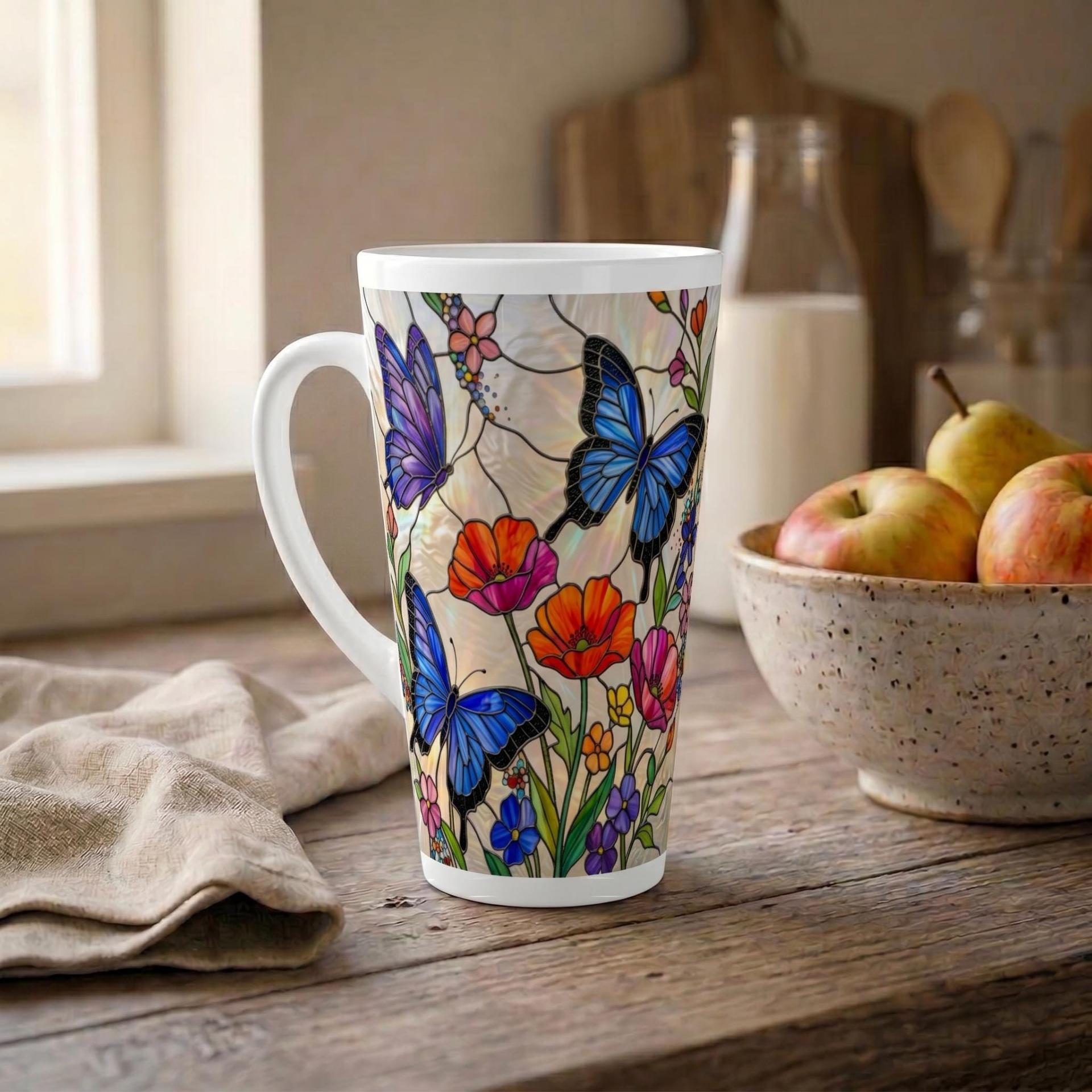 Latte 17oz Ceramic Mug - Coffee or Tea Cup, Extra Tall