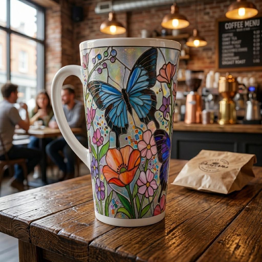 Latte 17oz Ceramic Mug - Coffee or Tea Cup, Extra Tall