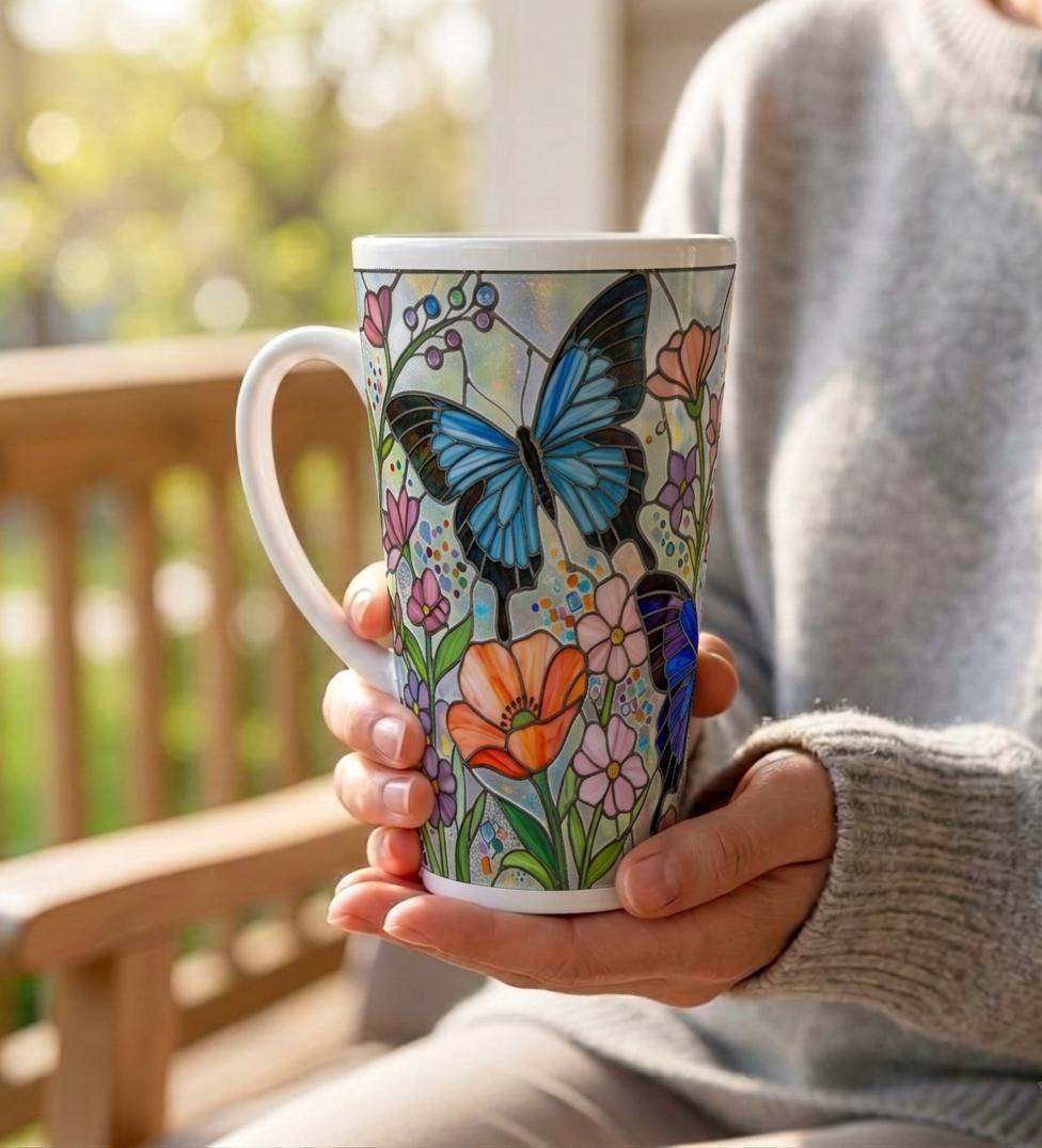 Latte 17oz Ceramic Mug - Coffee or Tea Cup, Extra Tall