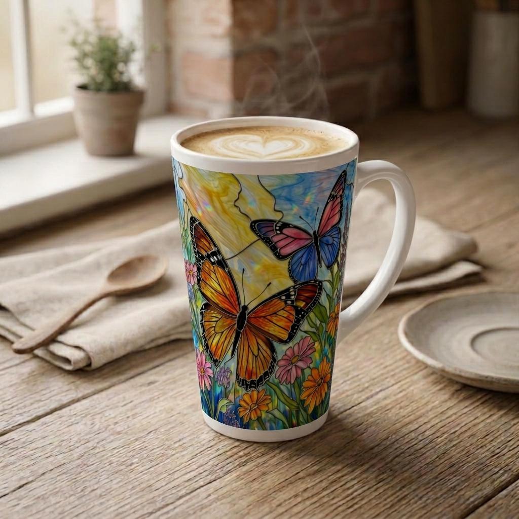 Latte 17oz Ceramic Mug - Coffee or Tea Cup, Extra Tall