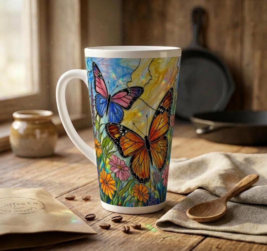 Latte 17oz Ceramic Mug - Coffee or Tea Cup, Extra Tall
