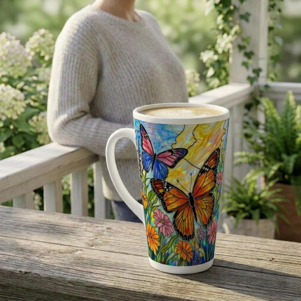 Latte 17oz Ceramic Mug - Coffee or Tea Cup, Extra Tall