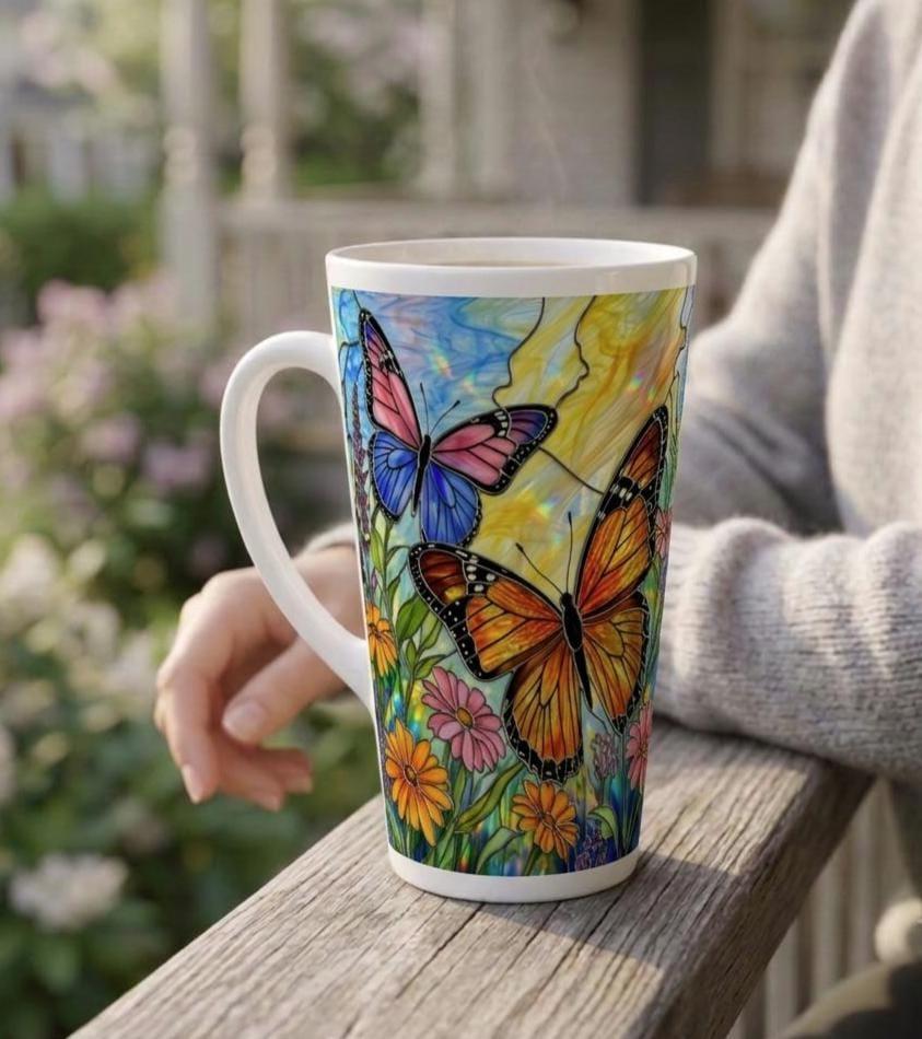 Latte 17oz Ceramic Mug - Coffee or Tea Cup, Extra Tall