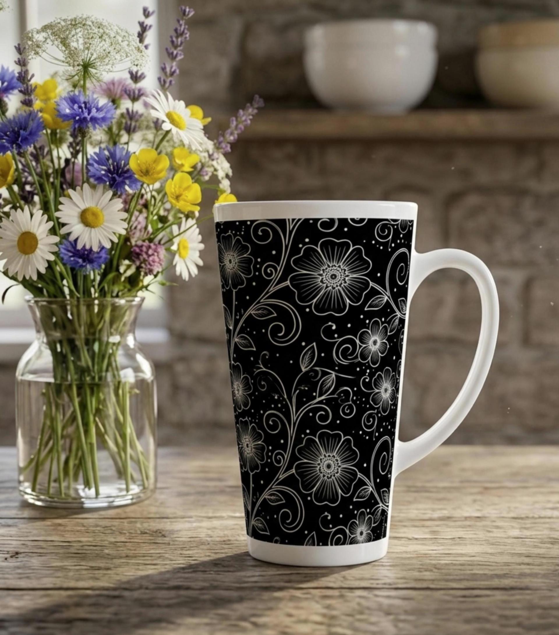 Latte 17oz Ceramic Mug - Coffee or Tea Cup, Extra Tall