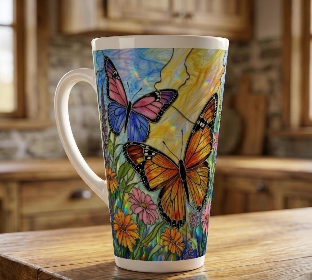 Latte 17oz Ceramic Mug - Coffee or Tea Cup, Extra Tall