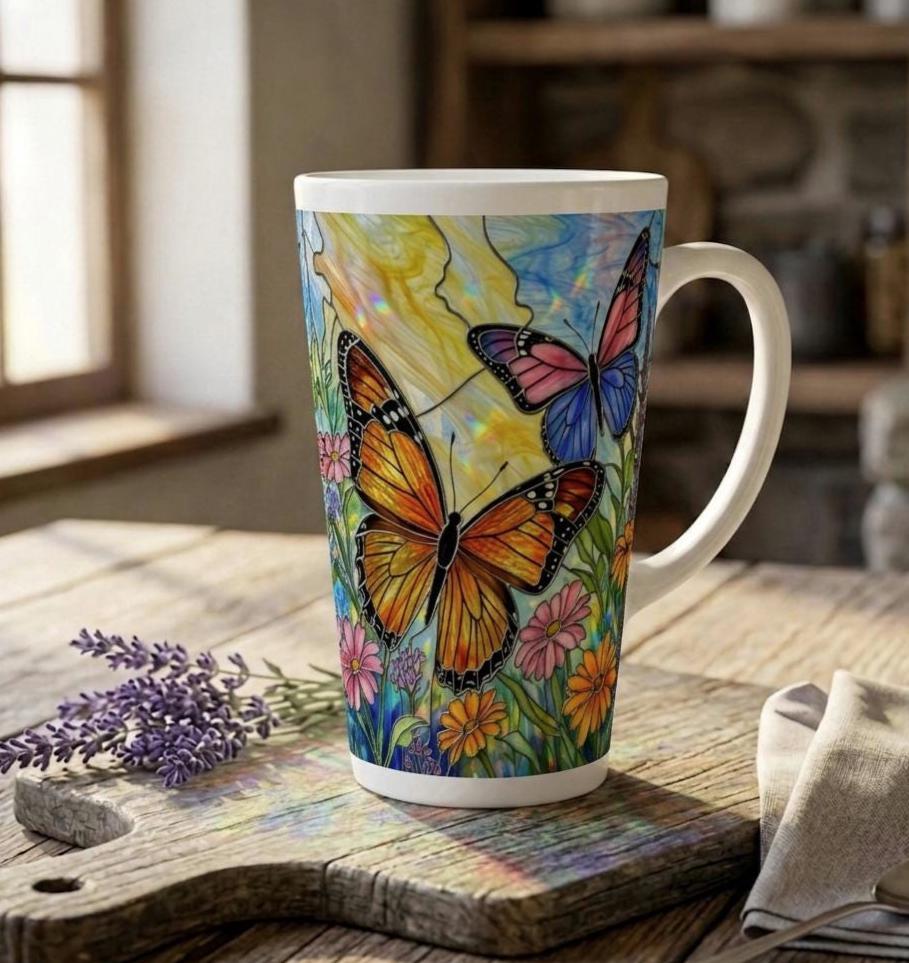 Latte 17oz Ceramic Mug - Coffee or Tea Cup, Extra Tall