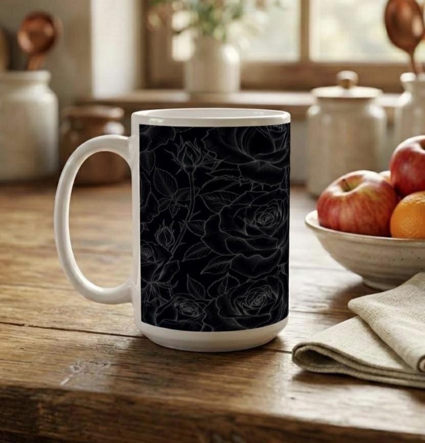 Roses - Floral Cups -  Large and Small Ceramic Mugs