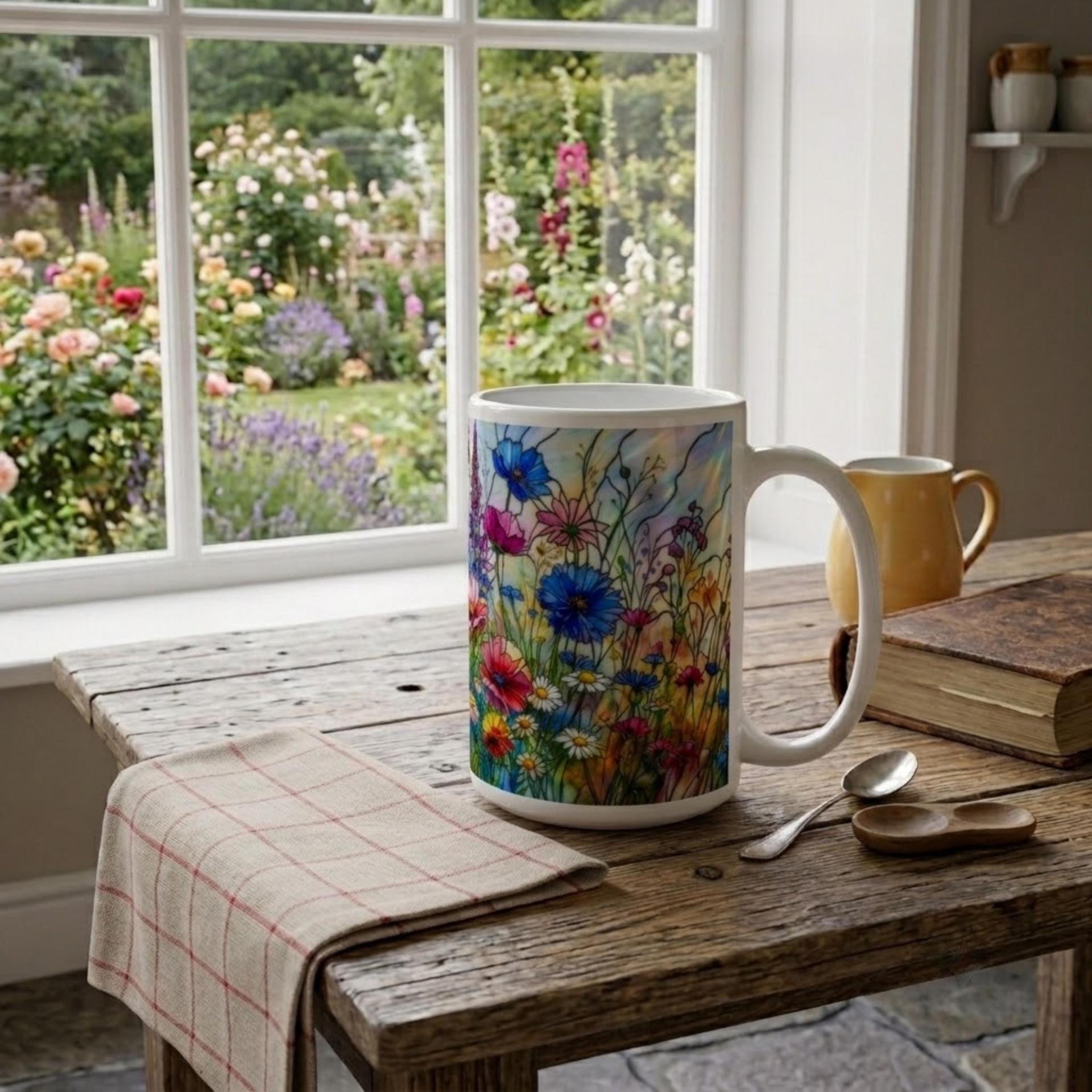 Floral Cup Set - Wildflowers - Large and Small Cups Set