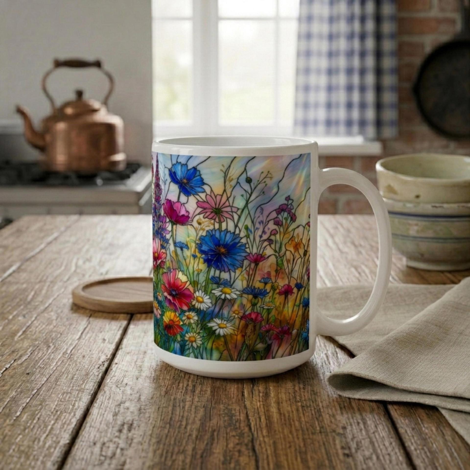 Floral Cup Set - Wildflowers - Large and Small Cups Set
