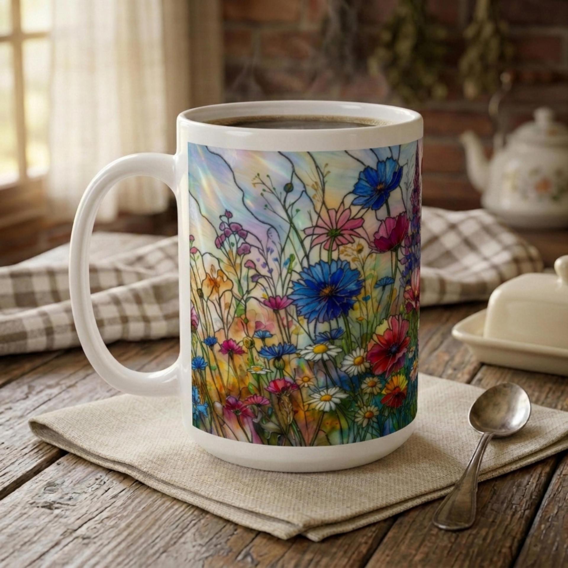 Floral Cup Set - Wildflowers - Large and Small Cups Set