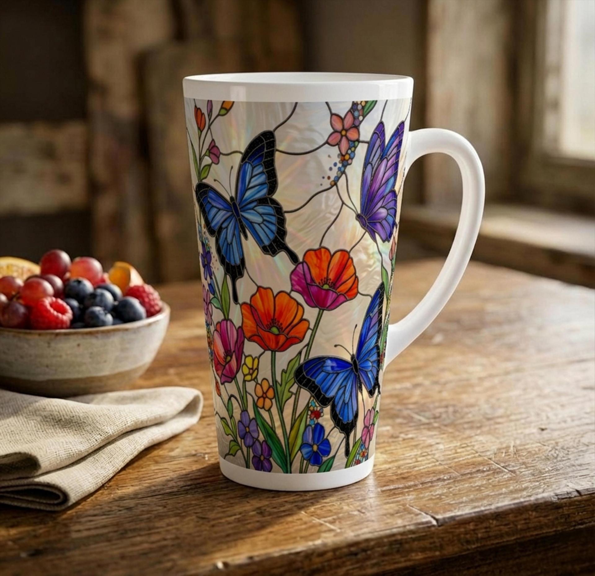 Latte 17oz Ceramic Mug - Coffee or Tea Cup, Extra Tall