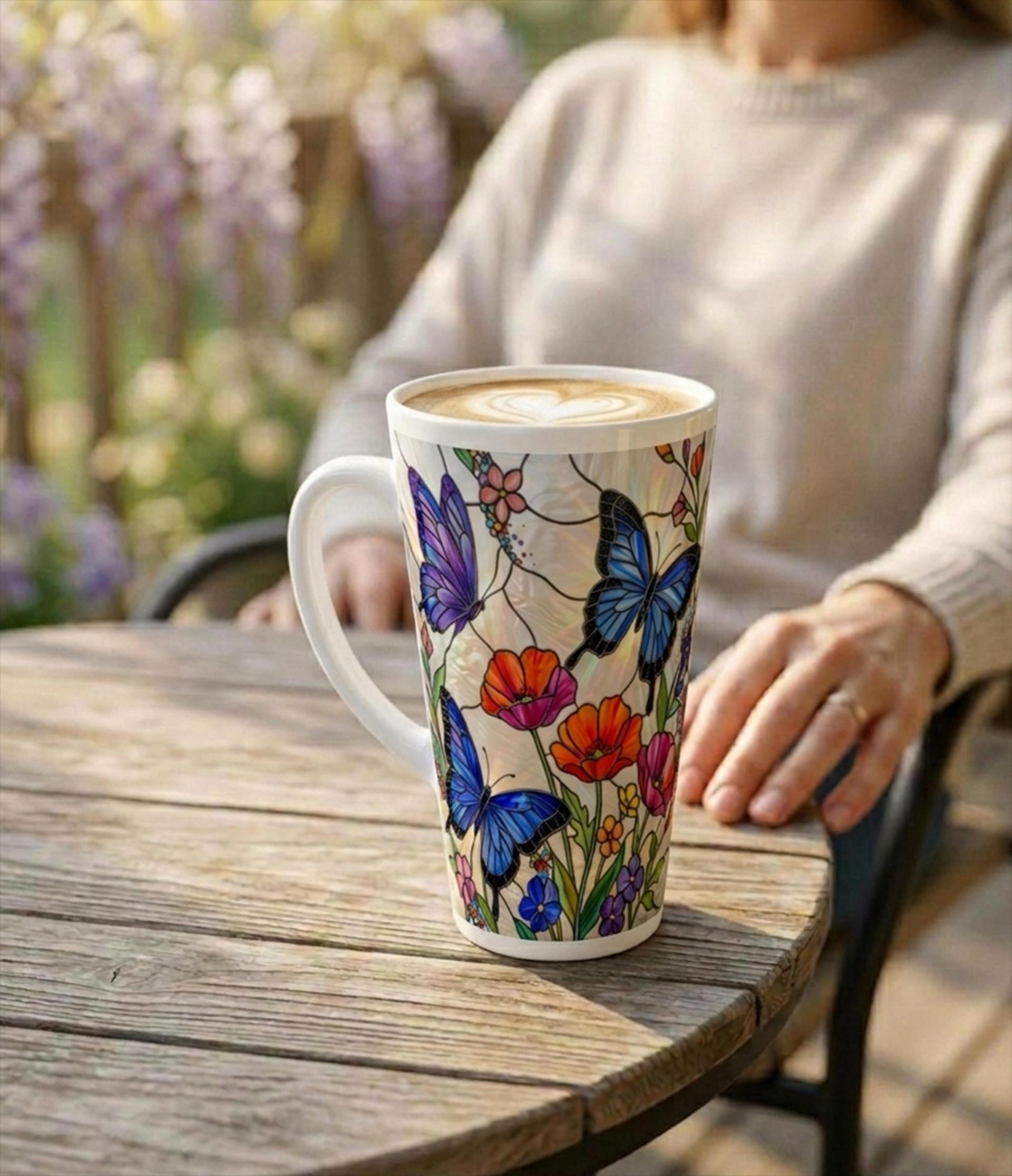 Latte 17oz Ceramic Mug - Coffee or Tea Cup, Extra Tall