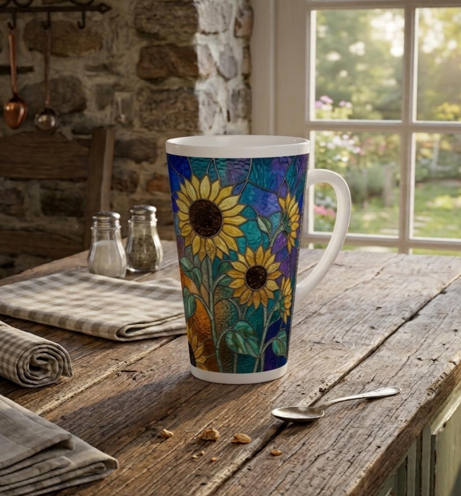 Latte 17oz Ceramic Mug - Coffee or Tea Cup, Extra Tall