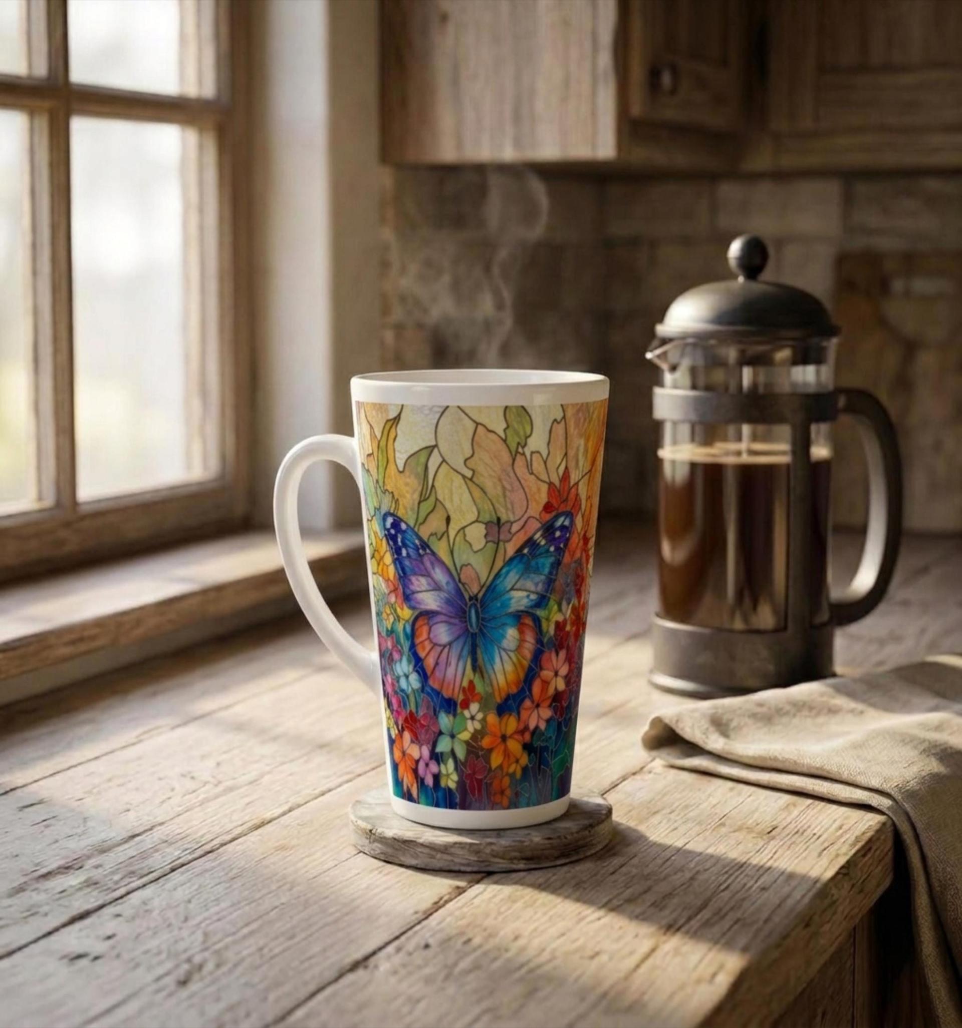 Latte 17oz Ceramic Mug - Coffee or Tea Cup, Extra Tall