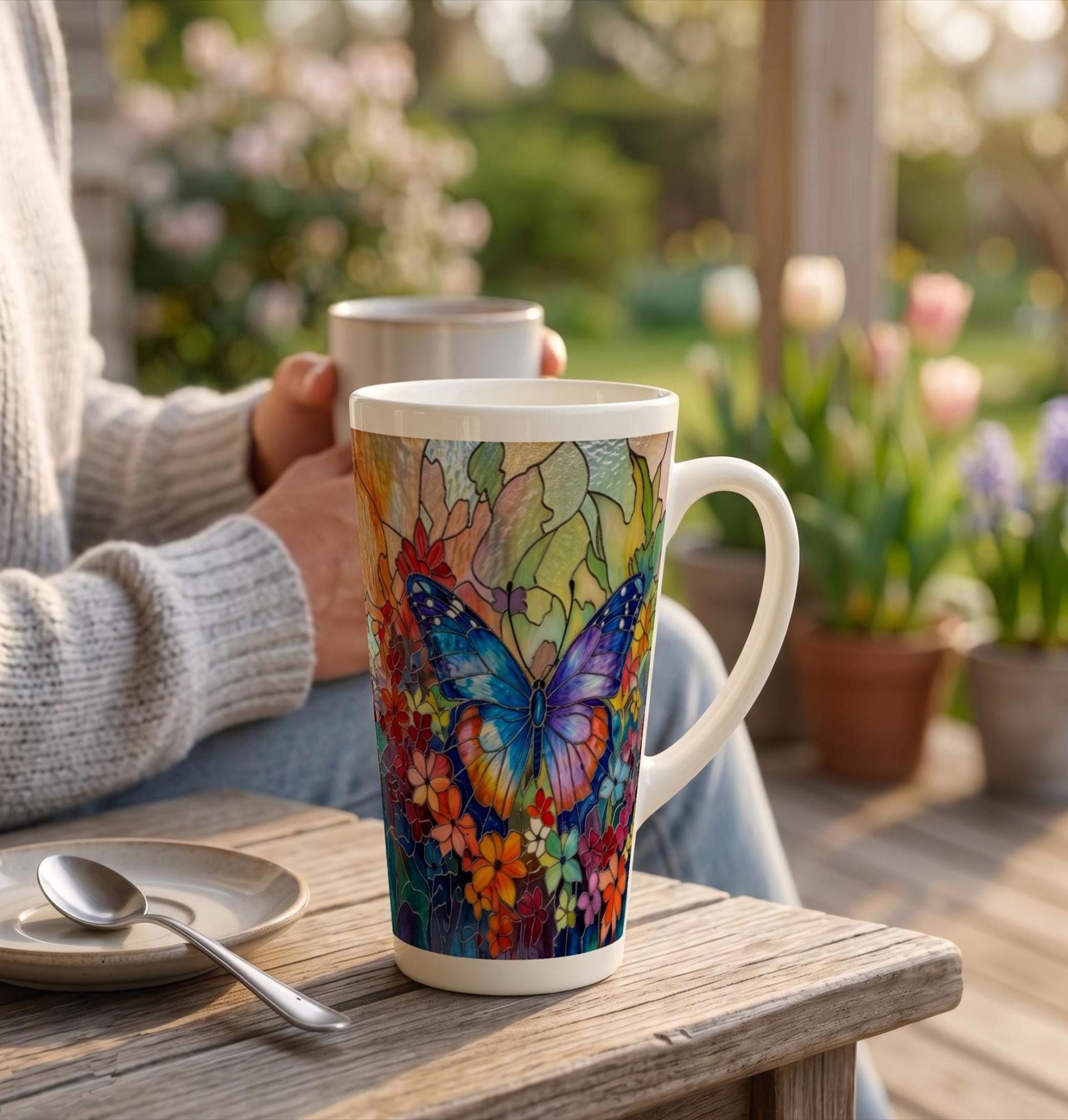 Latte 17oz Ceramic Mug - Coffee or Tea Cup, Extra Tall