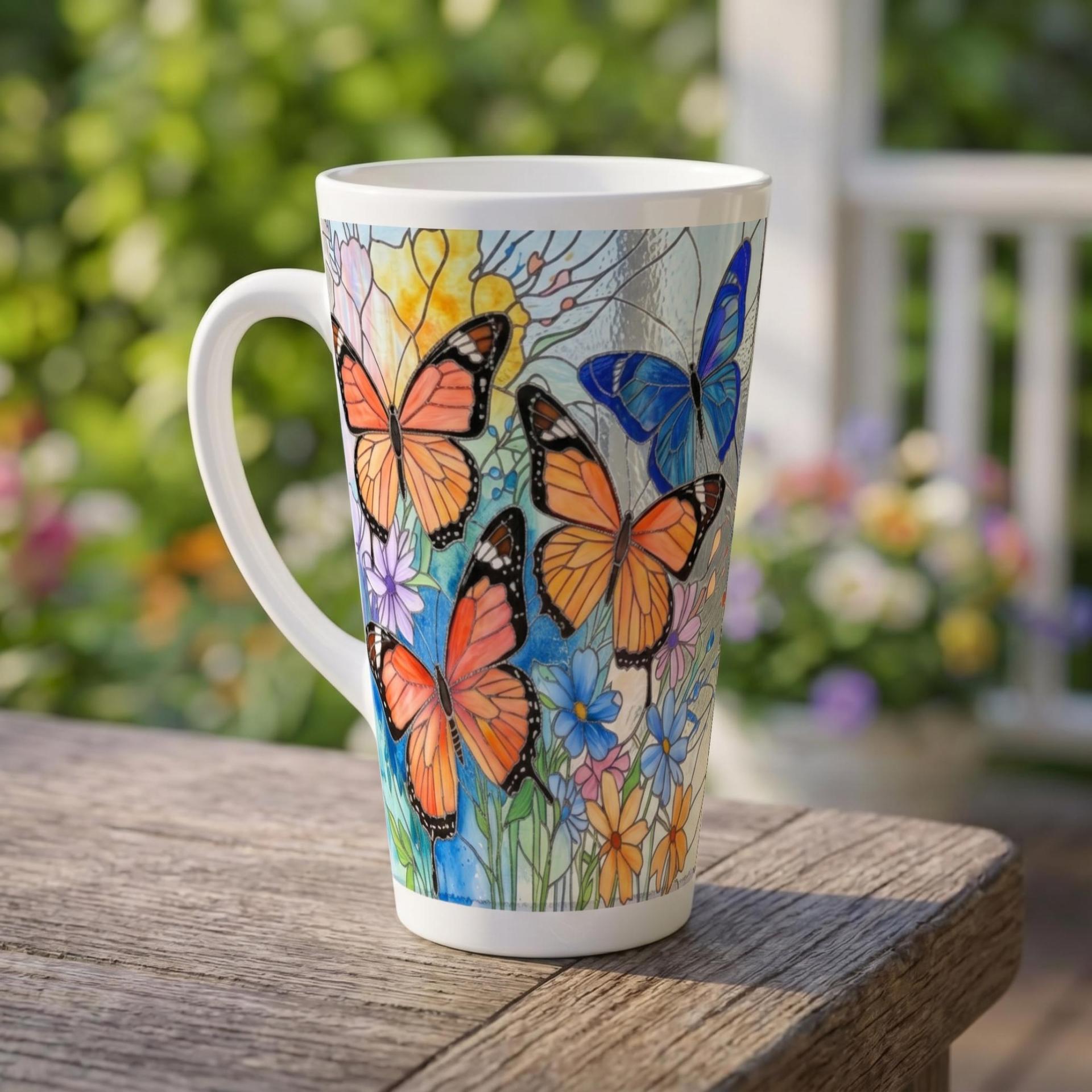 Latte 17oz Ceramic Mug - Coffee or Tea Cup, Extra Tall