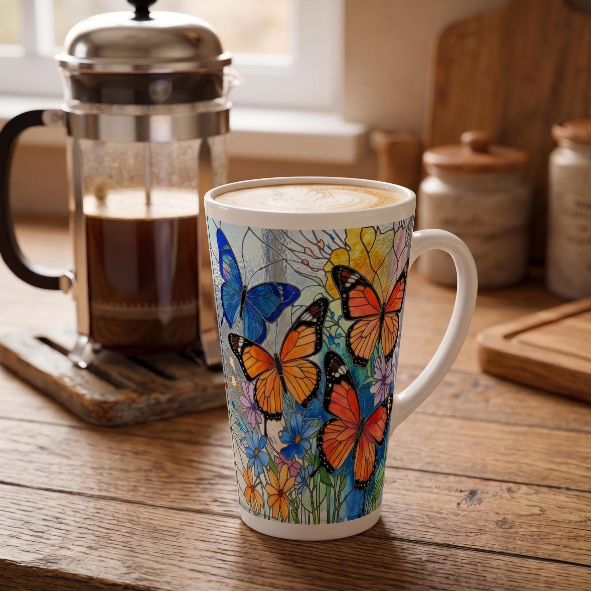 Latte 17oz Ceramic Mug - Coffee or Tea Cup, Extra Tall