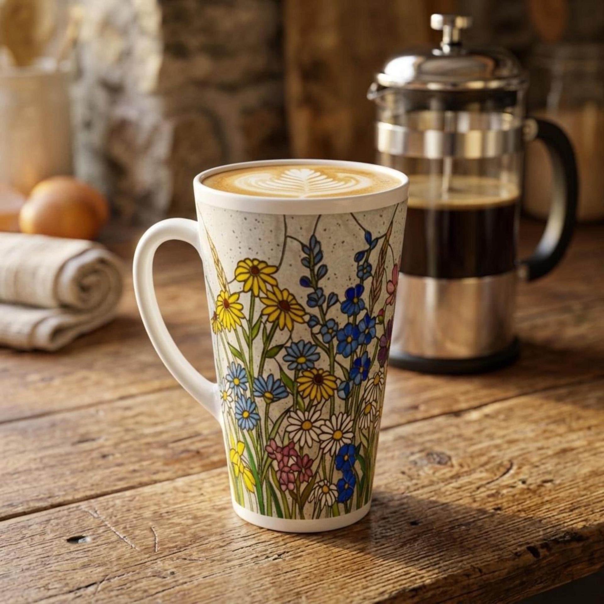 Latte 17oz Ceramic Mug - Coffee or Tea Cup, Extra Tall
