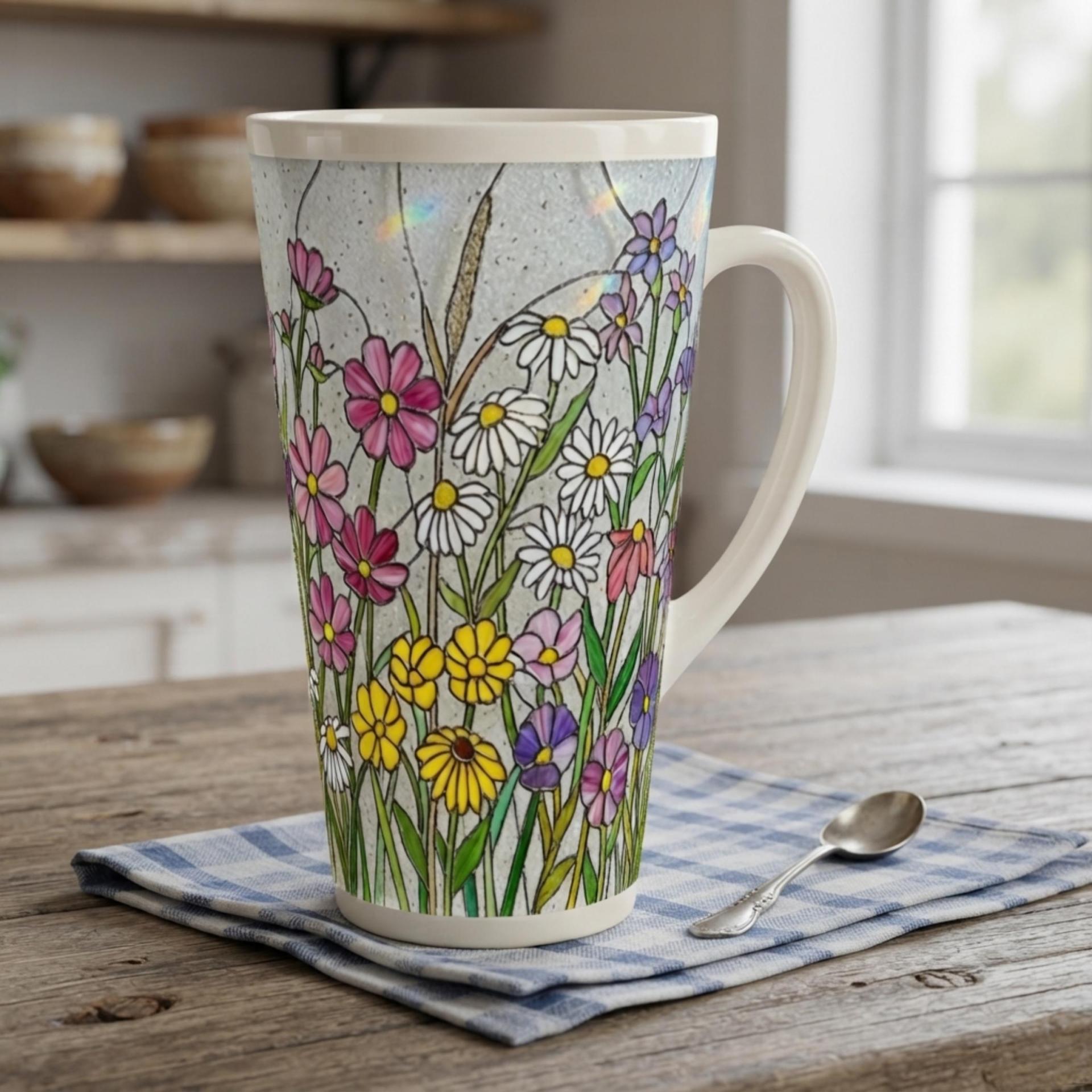 Latte 17oz Ceramic Mug - Coffee or Tea Cup, Extra Tall