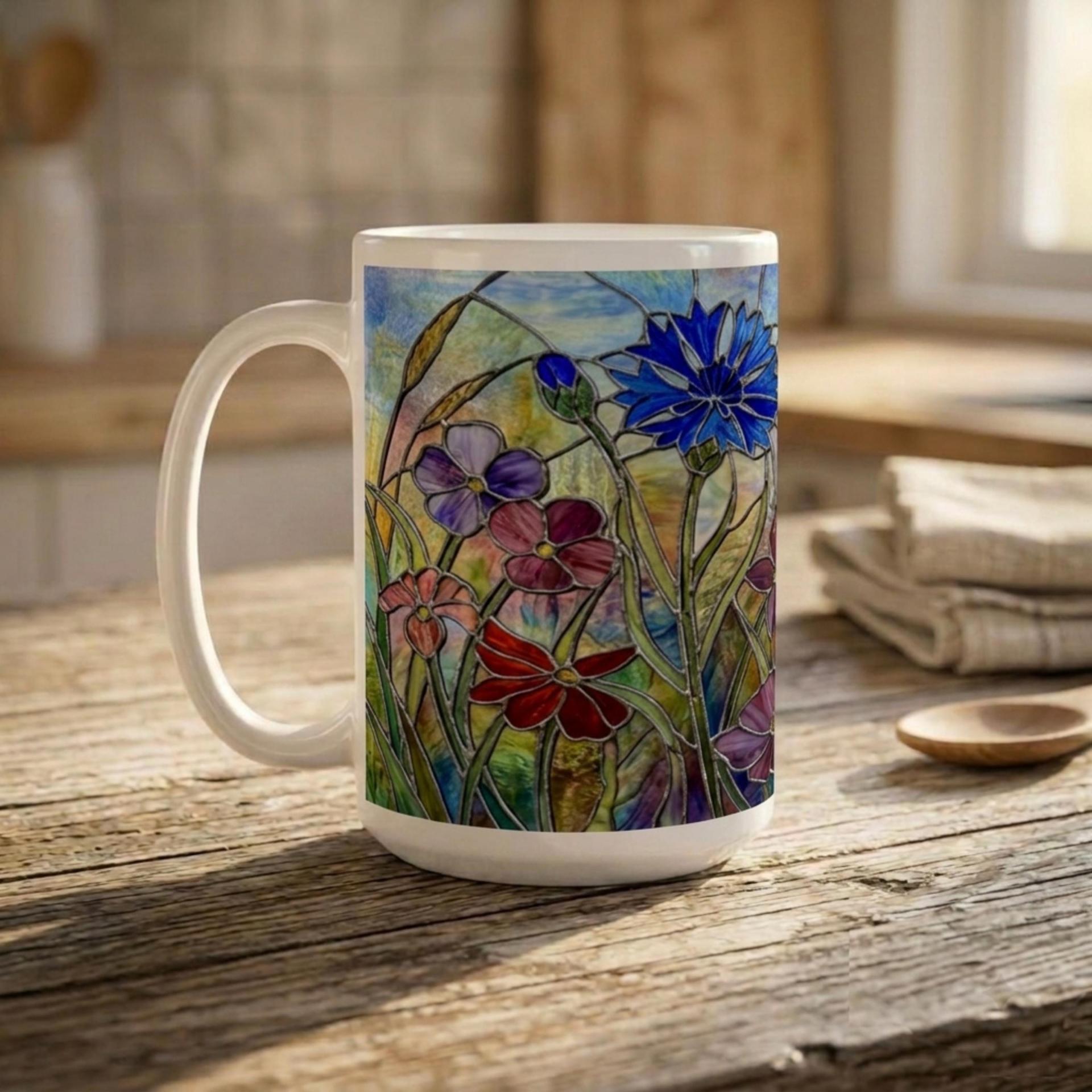 Floral Cups -  Large and Small Ceramic Mugs
