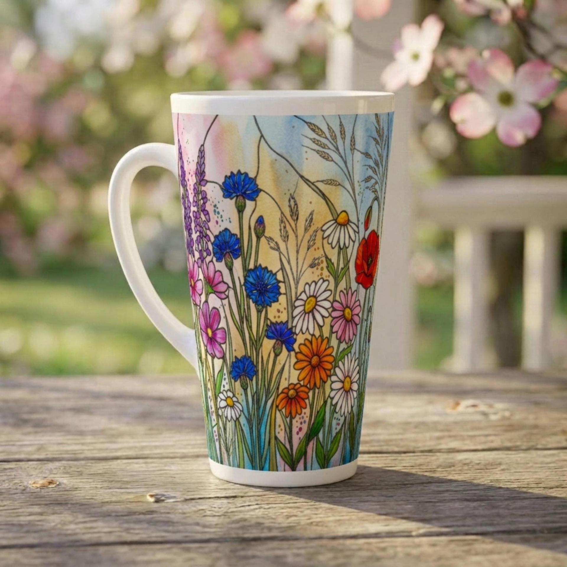 Latte 17oz Ceramic Mug - Coffee or Tea Cup, Extra Tall