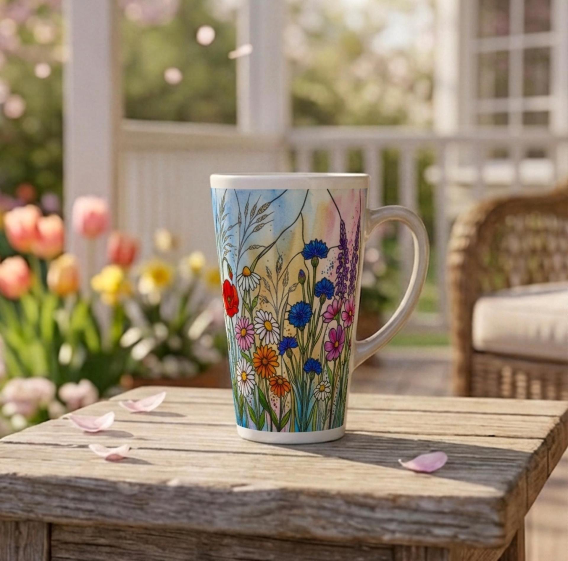 Latte 17oz Ceramic Mug - Coffee or Tea Cup, Extra Tall