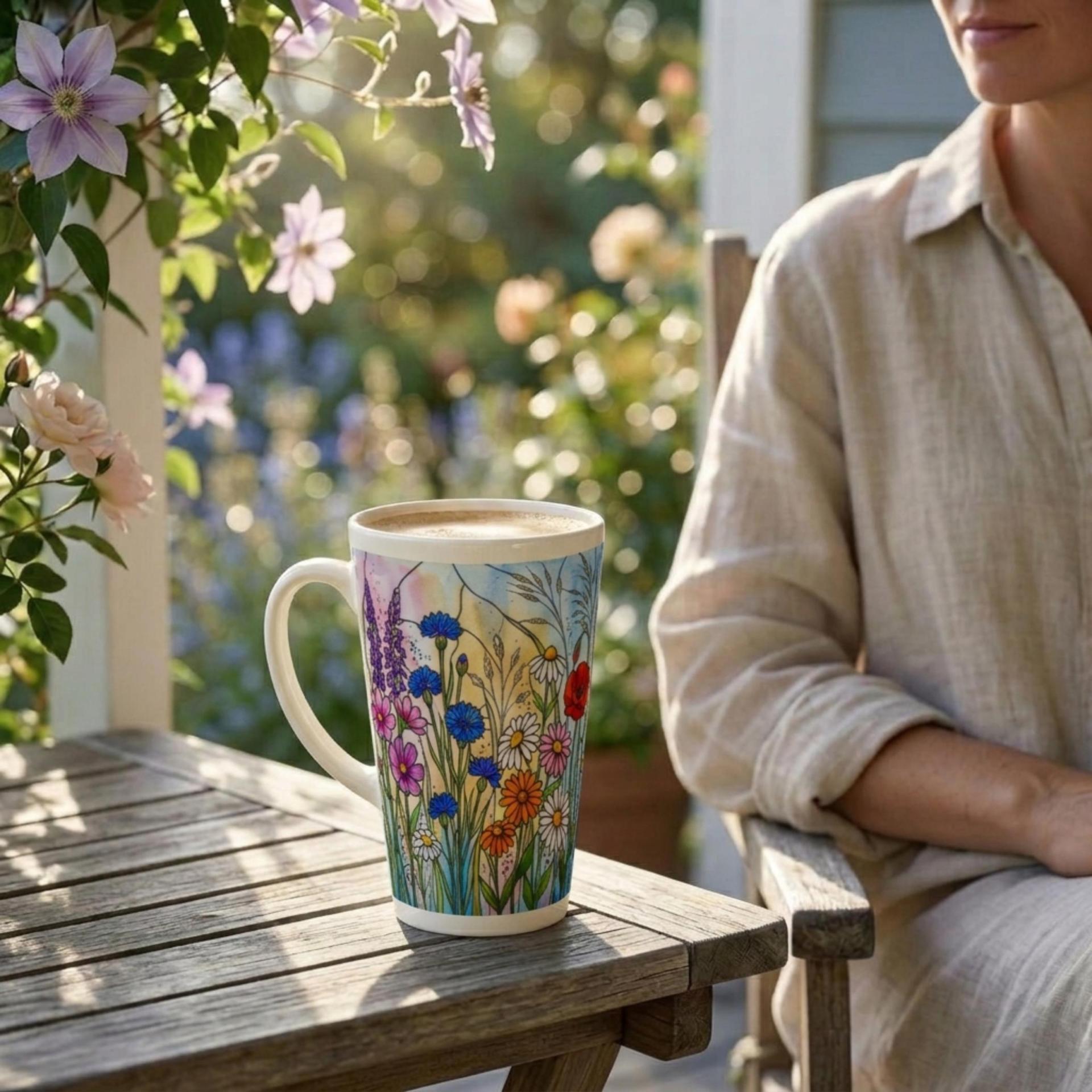 Latte 17oz Ceramic Mug - Coffee or Tea Cup, Extra Tall