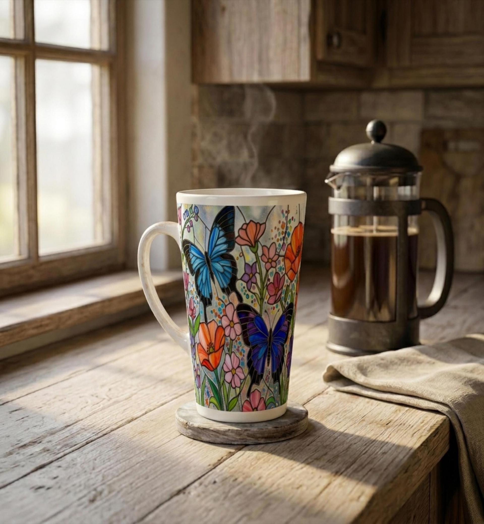 Latte 17oz Ceramic Mug - Coffee or Tea Cup, Extra Tall