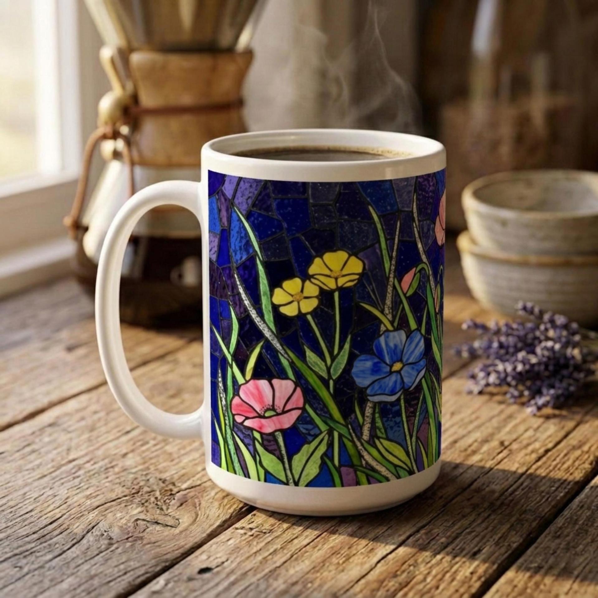 Floral Cups -  Large and Small Ceramic Mugs