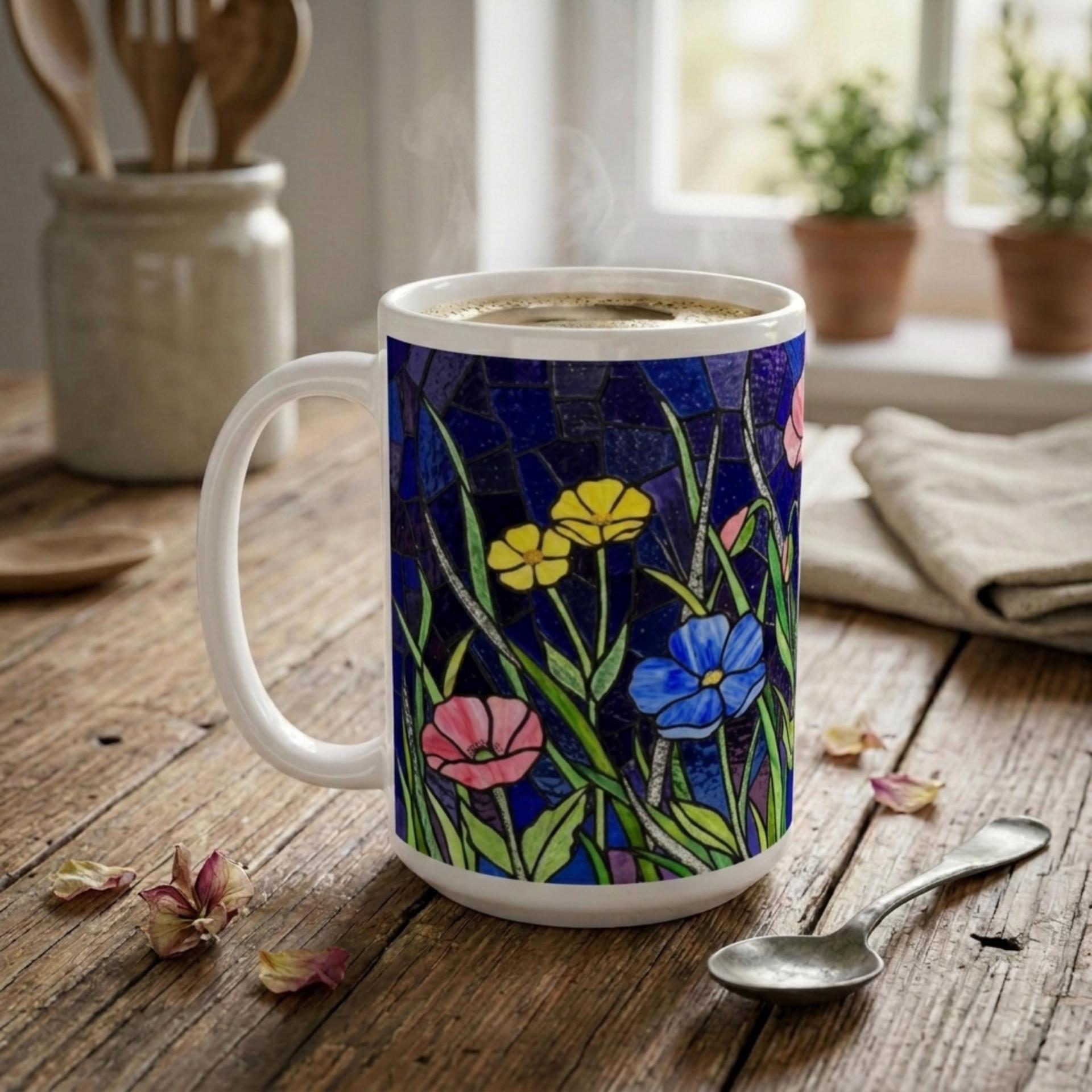 Floral Cups -  Large and Small Ceramic Mugs