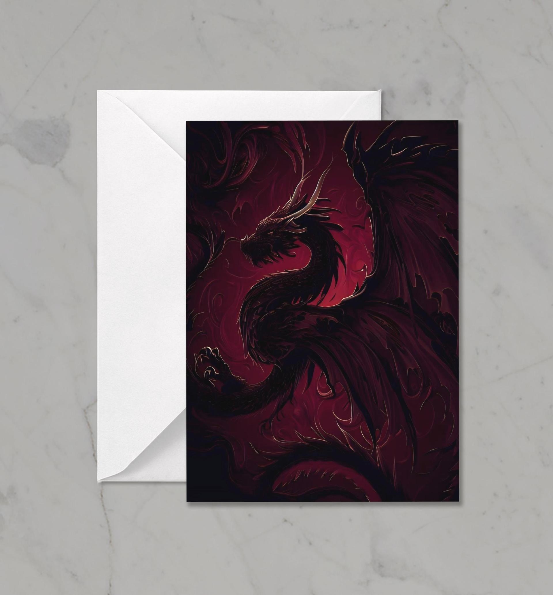 Dragon - Greeting Cards, Birthday Card, Large Notecards