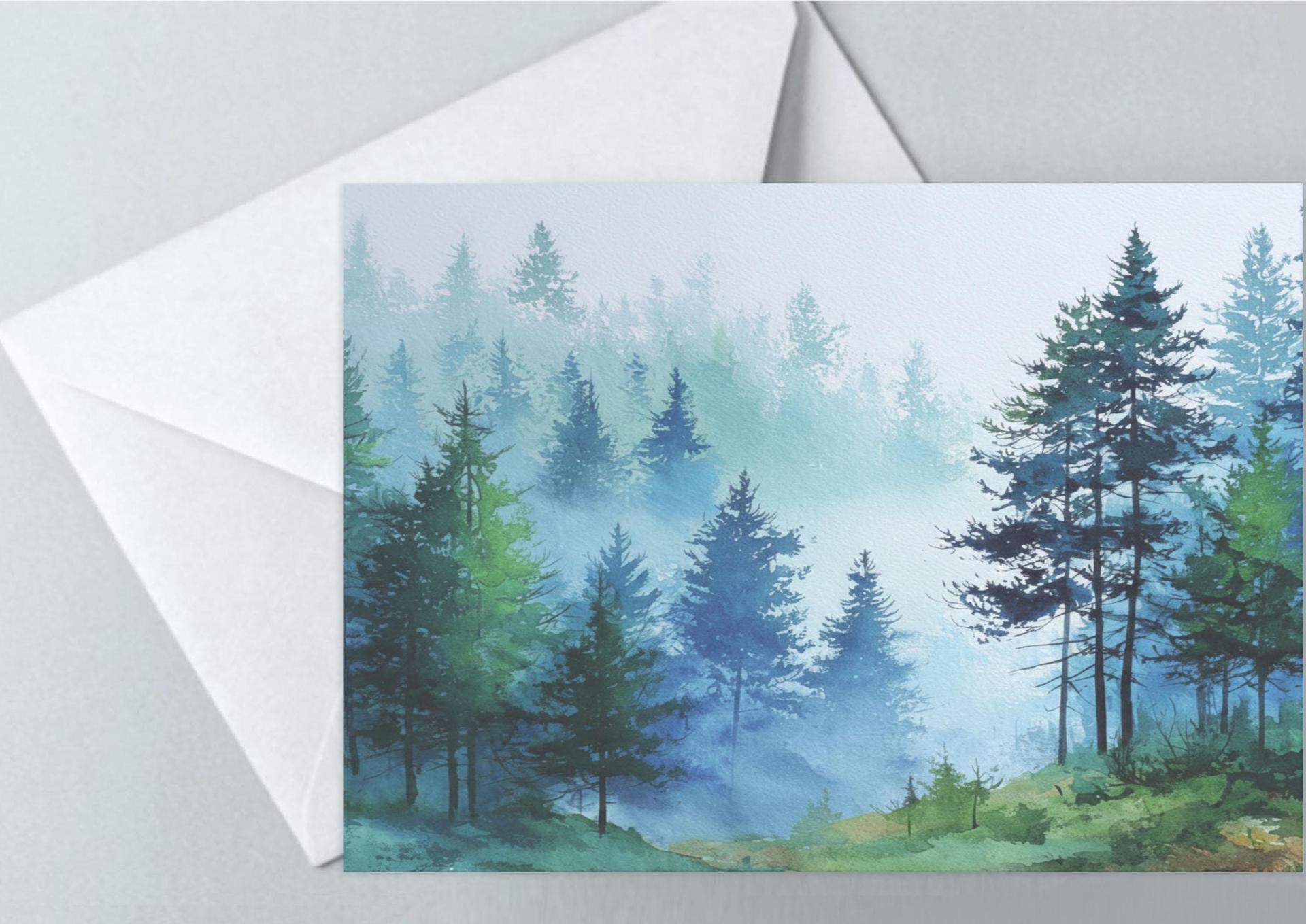 Forest Greeting Cards, Botanical Art, Blank Gift Cards