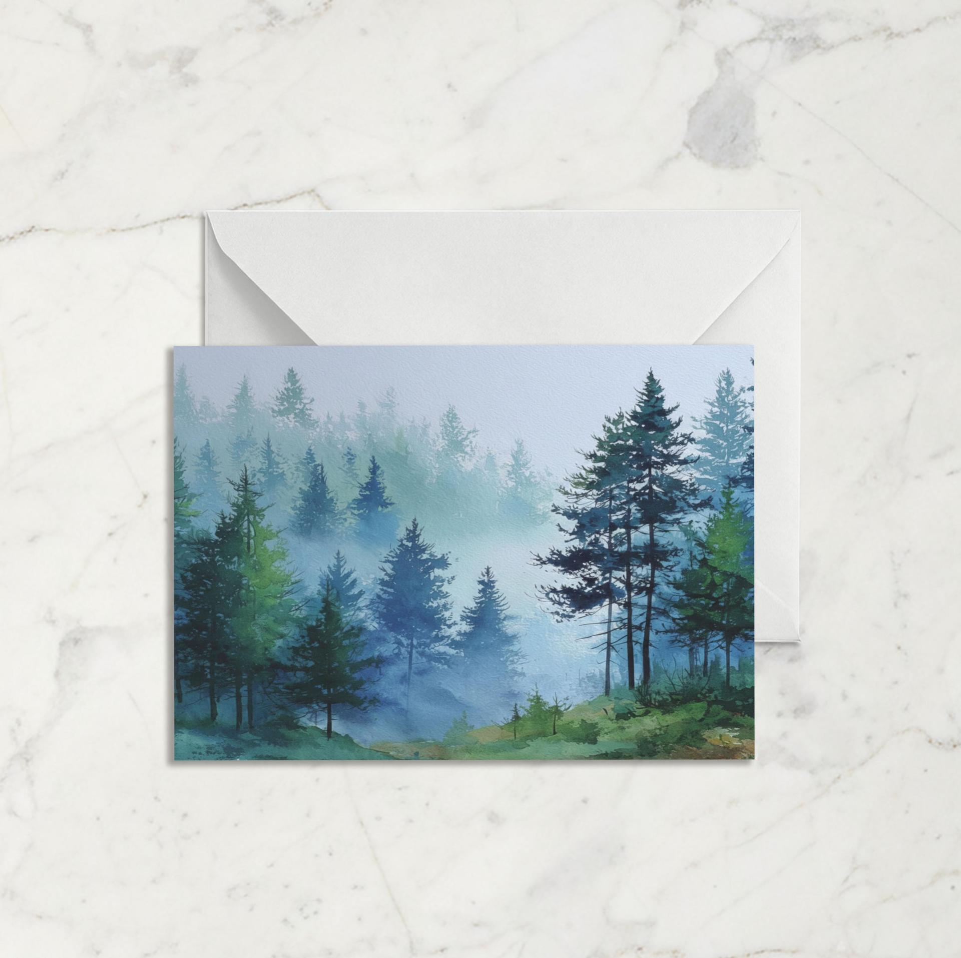 Forest Greeting Cards, Botanical Art, Blank Gift Cards