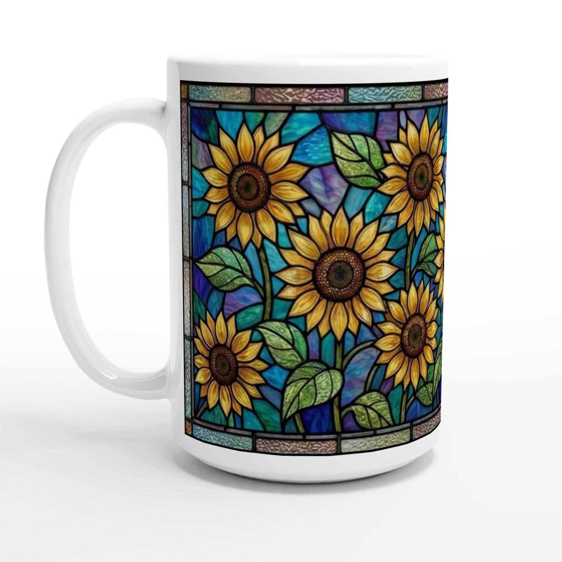 Sunflower Cups Set -  Large and Small Ceramic Mugs
